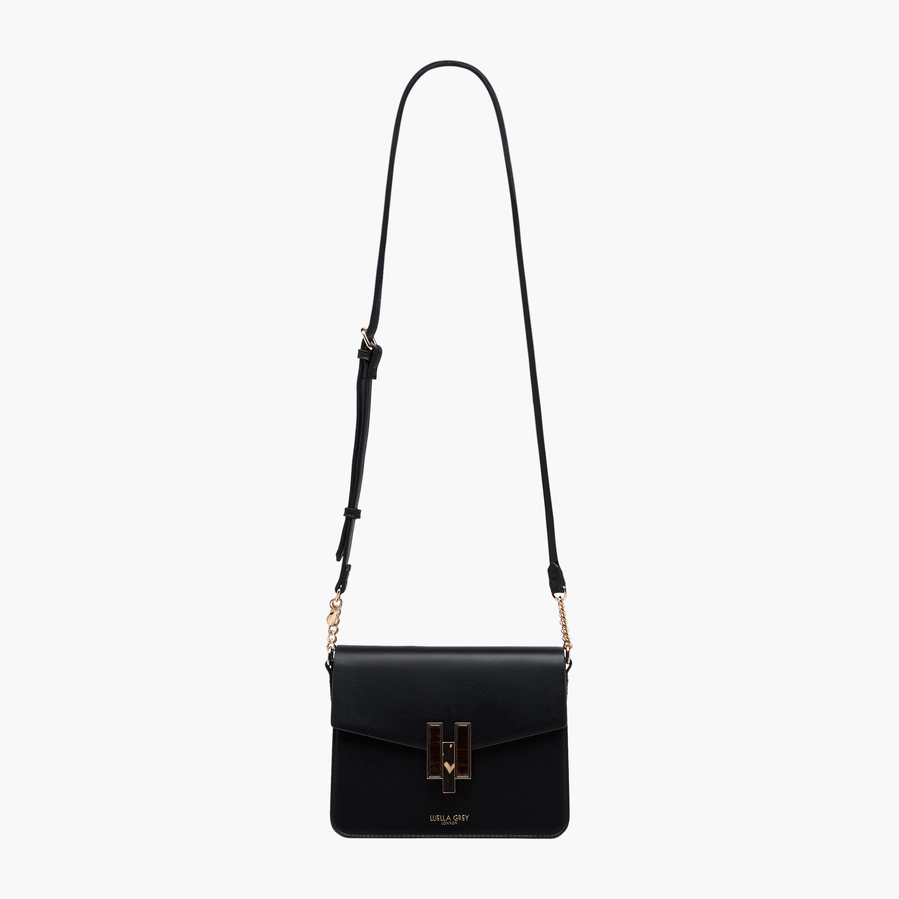 شنطة كروس بودي سادة بحزام قابل للتعديل وطية إغلاق من لولا جراي-women-bagsandwallets-handbags-image-3