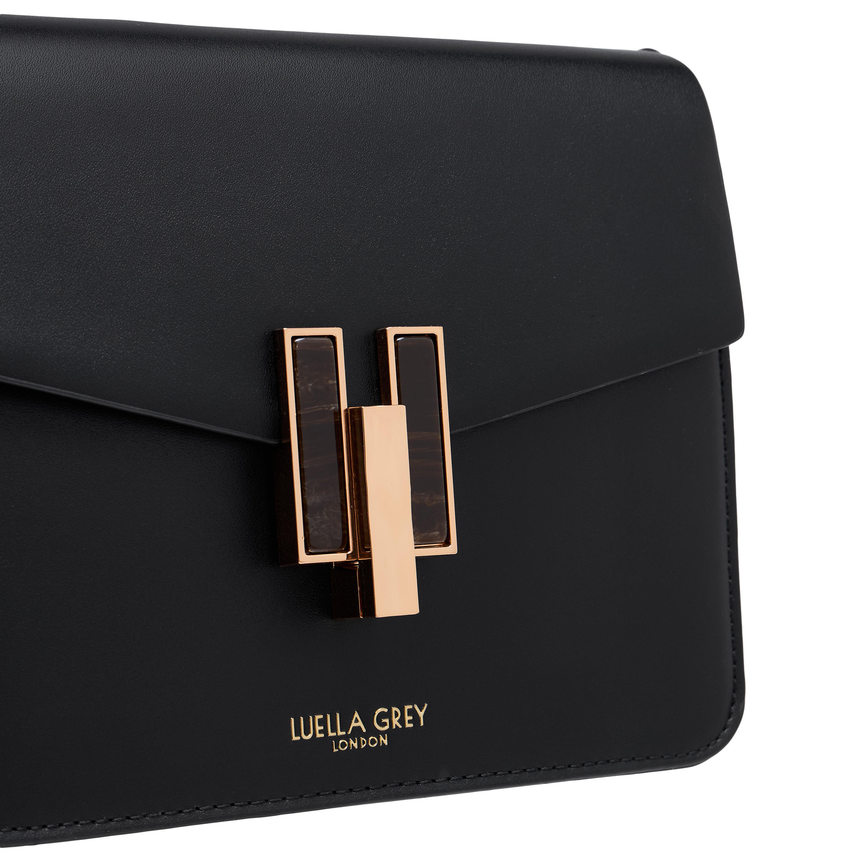 شنطة كروس بودي سادة بحزام قابل للتعديل وطية إغلاق من لولا جراي-women-bagsandwallets-handbags-image-5