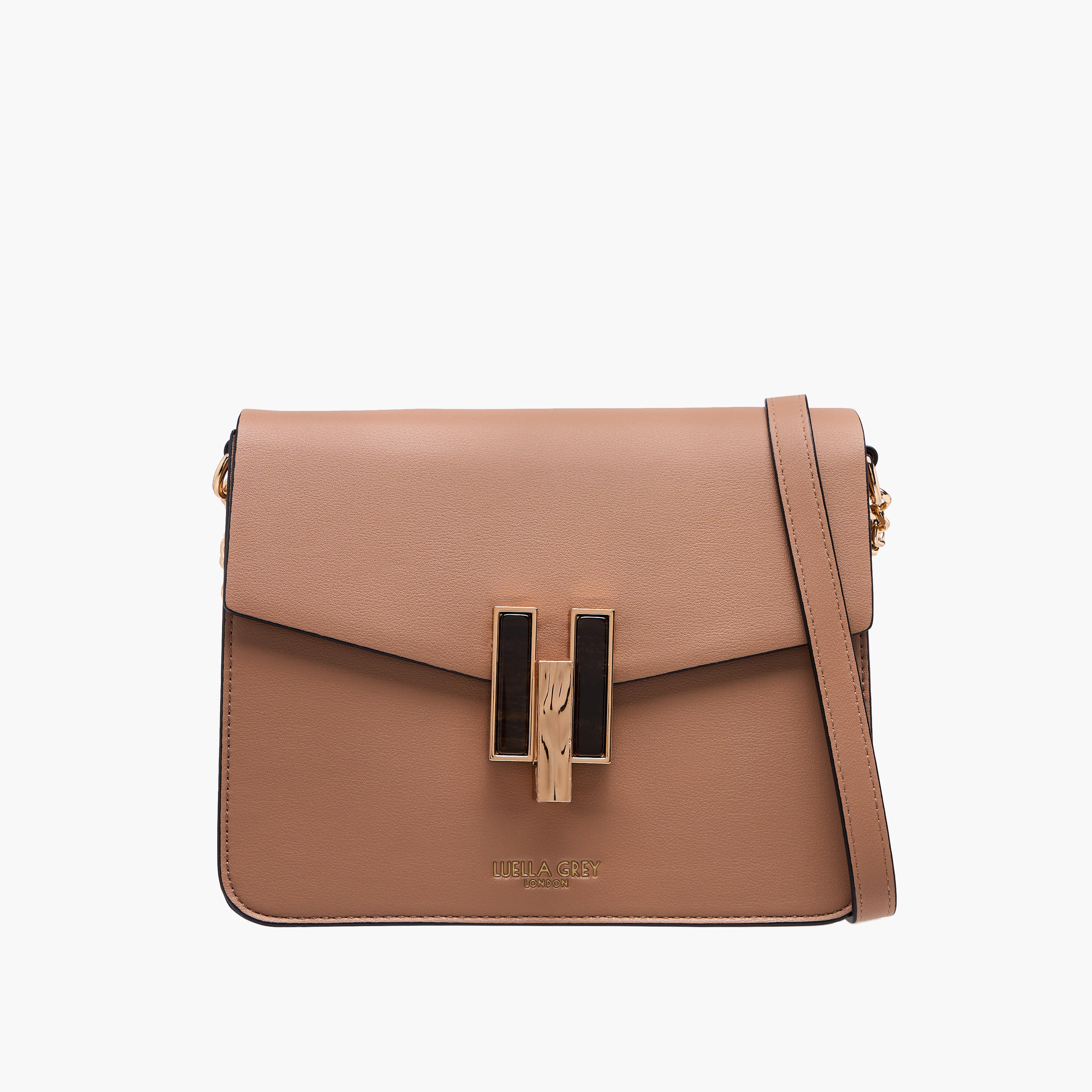 LUELLA GREY Solid Crossbody Bag with Adjustable Strap and Flap Closure-women-bagsandwallets-handbags-image-1