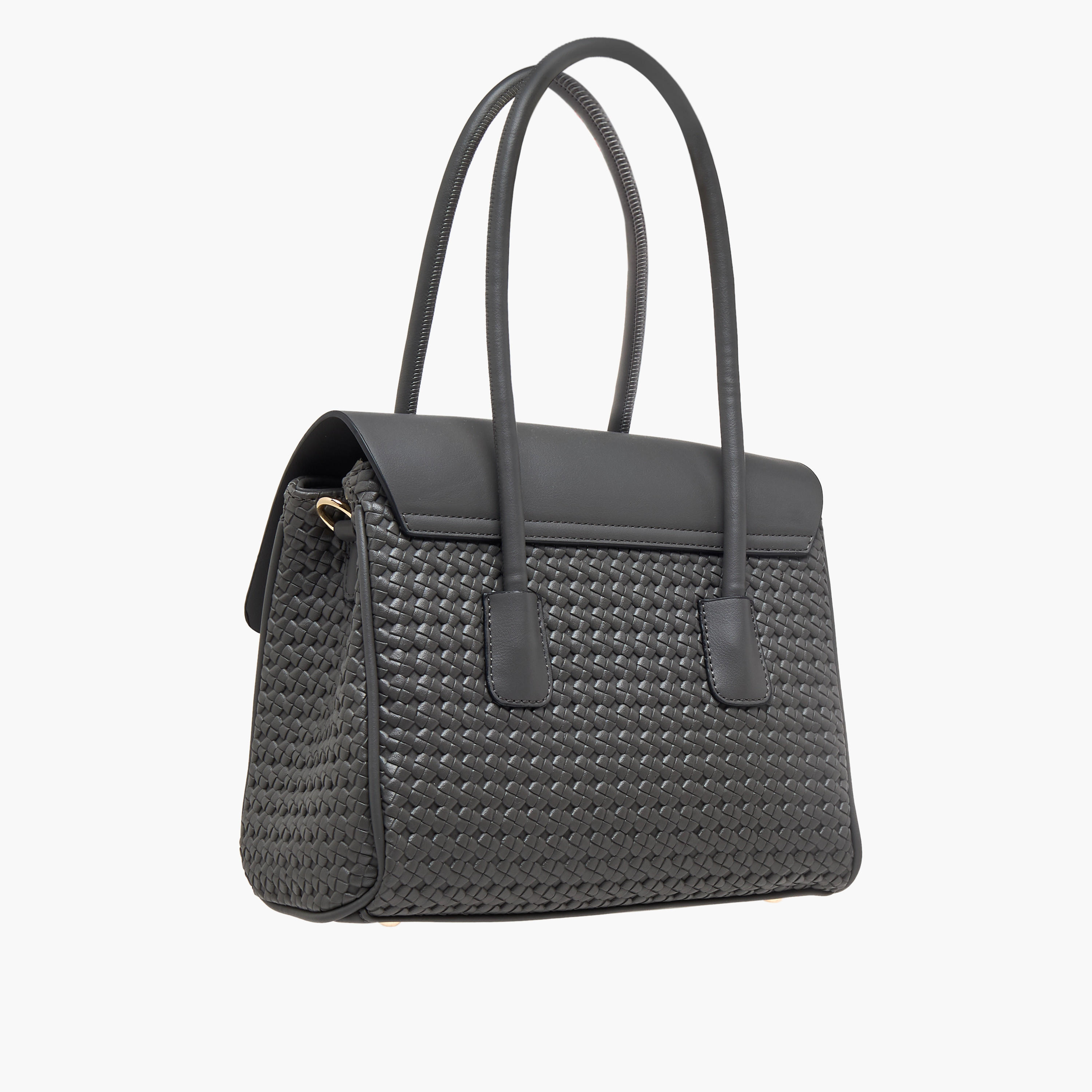 Bessie London Textured Tote Bag with Detachable Strap and Zip Closure-women-bagsandwallets-handbags-image-4