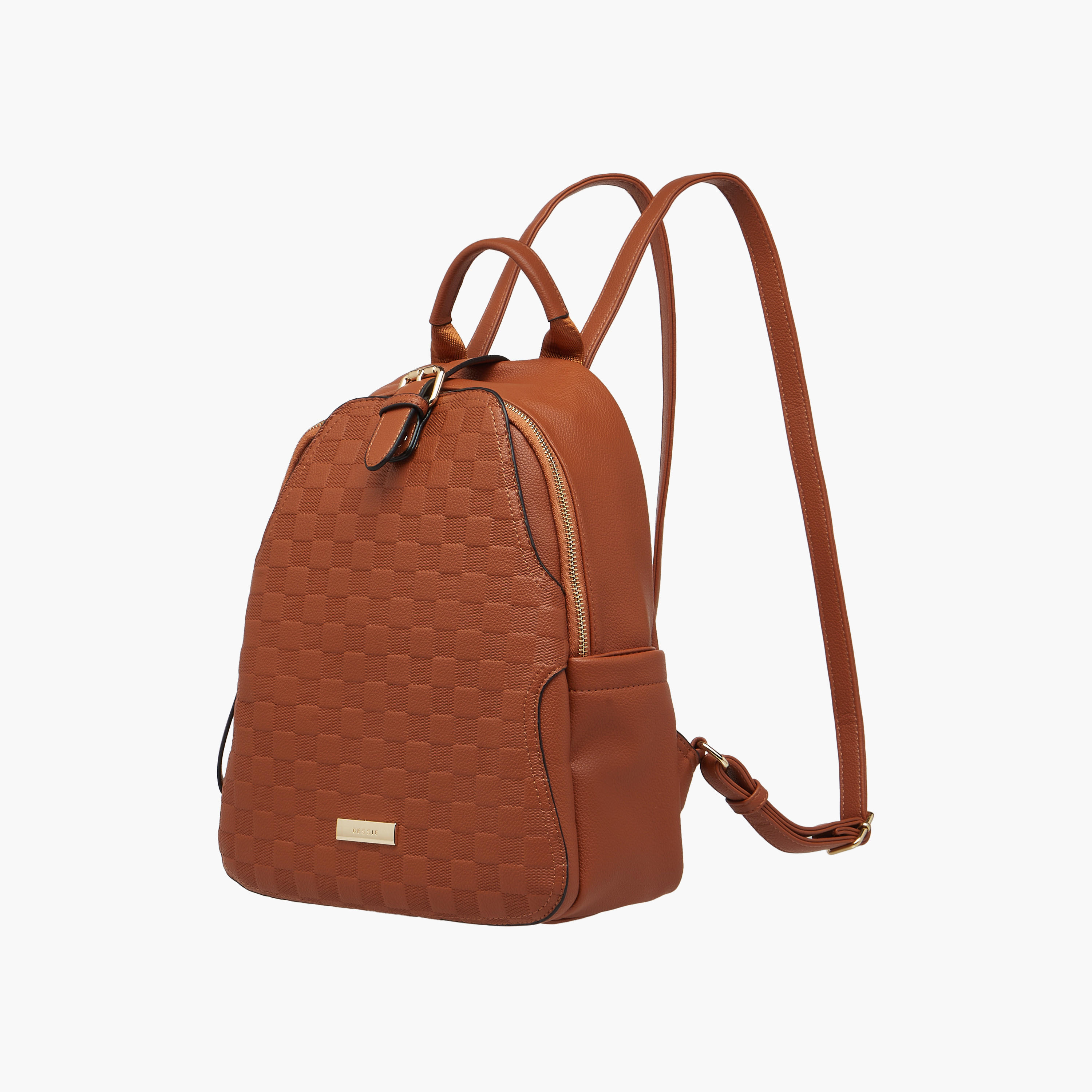 Bessie London Quilted Backpack with Adjustable Shoulder Straps and Buckle Closure-women-bagsandwallets-backpacks-image-3
