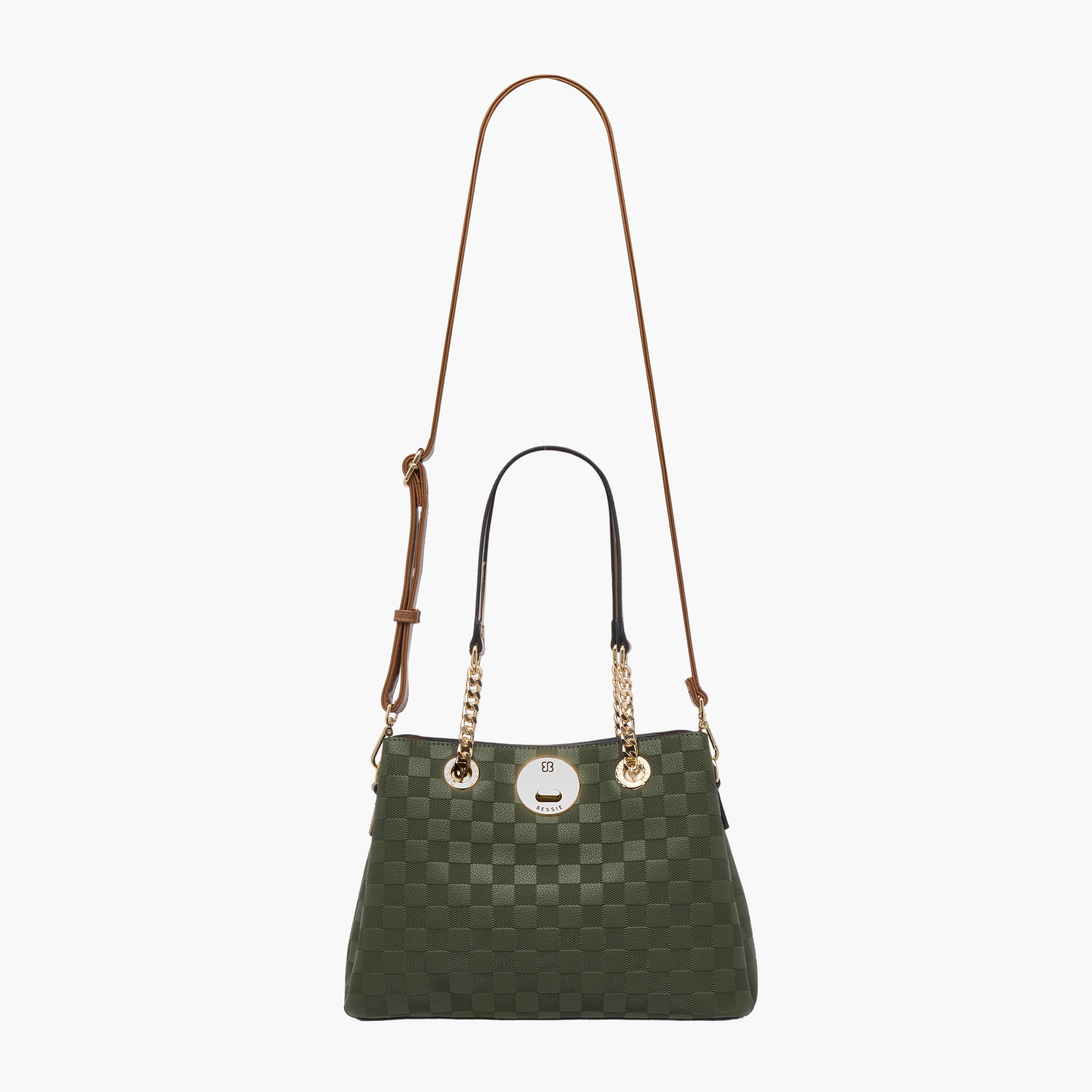 شنطة توتي بارزة الملمس بحزام قابل للفصل وسحّاب إغلاق من بيسي لندن-women-bagsandwallets-handbags-image-3