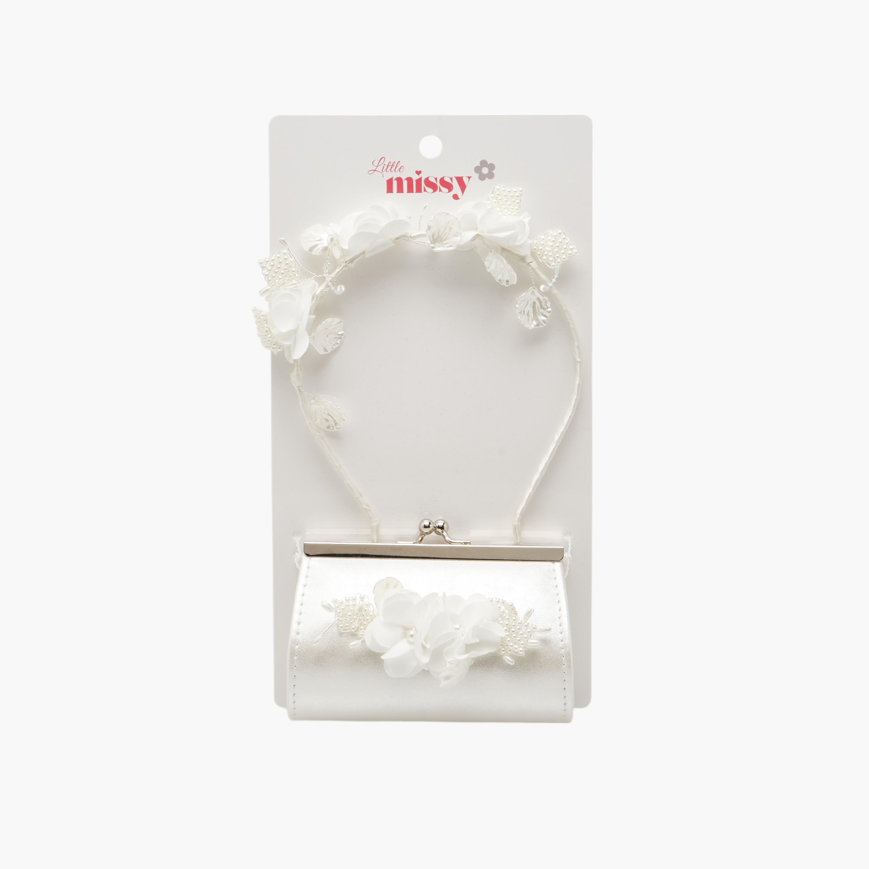 Little Missy Floral Accent Handbag with Headband-girls-accessories-bags-image-10