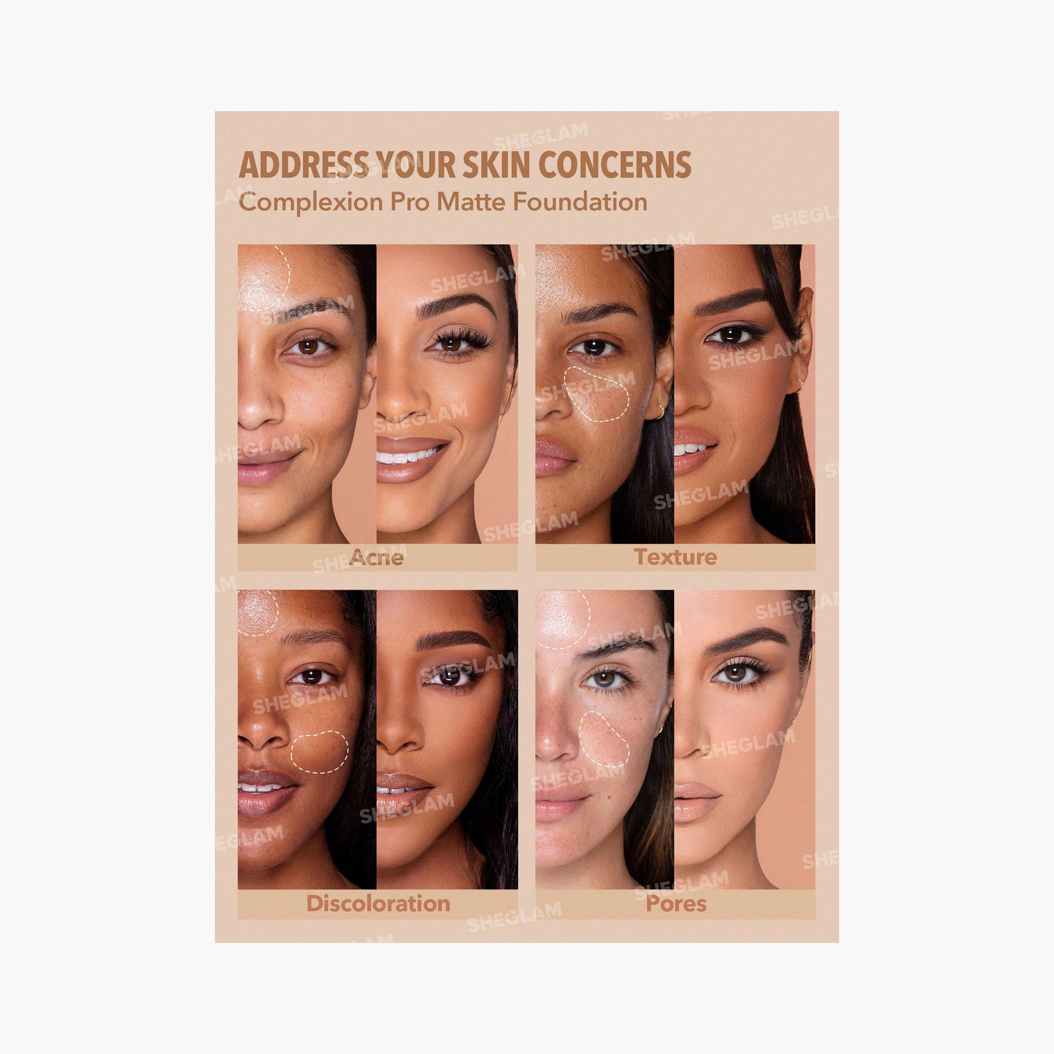 كريم أساس غير لامع يسمح بمرور الهواء ويدوم طويلًا كومبليكشن برو من شيجلام-beautyandpersonalcare-makeup-face-foundations-image-12