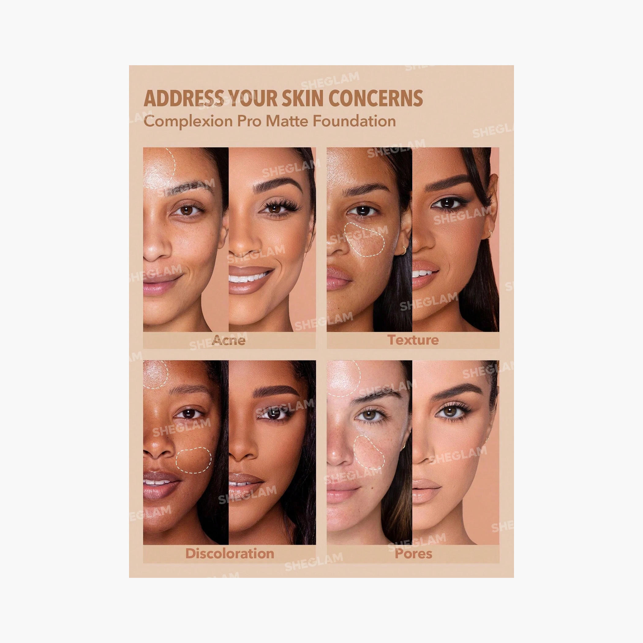 كريم أساس غير لامع يسمح بمرور الهواء ويدوم طويلًا كومبليكشن برو من شيجلام-beautyandpersonalcare-makeup-face-foundations-image-21