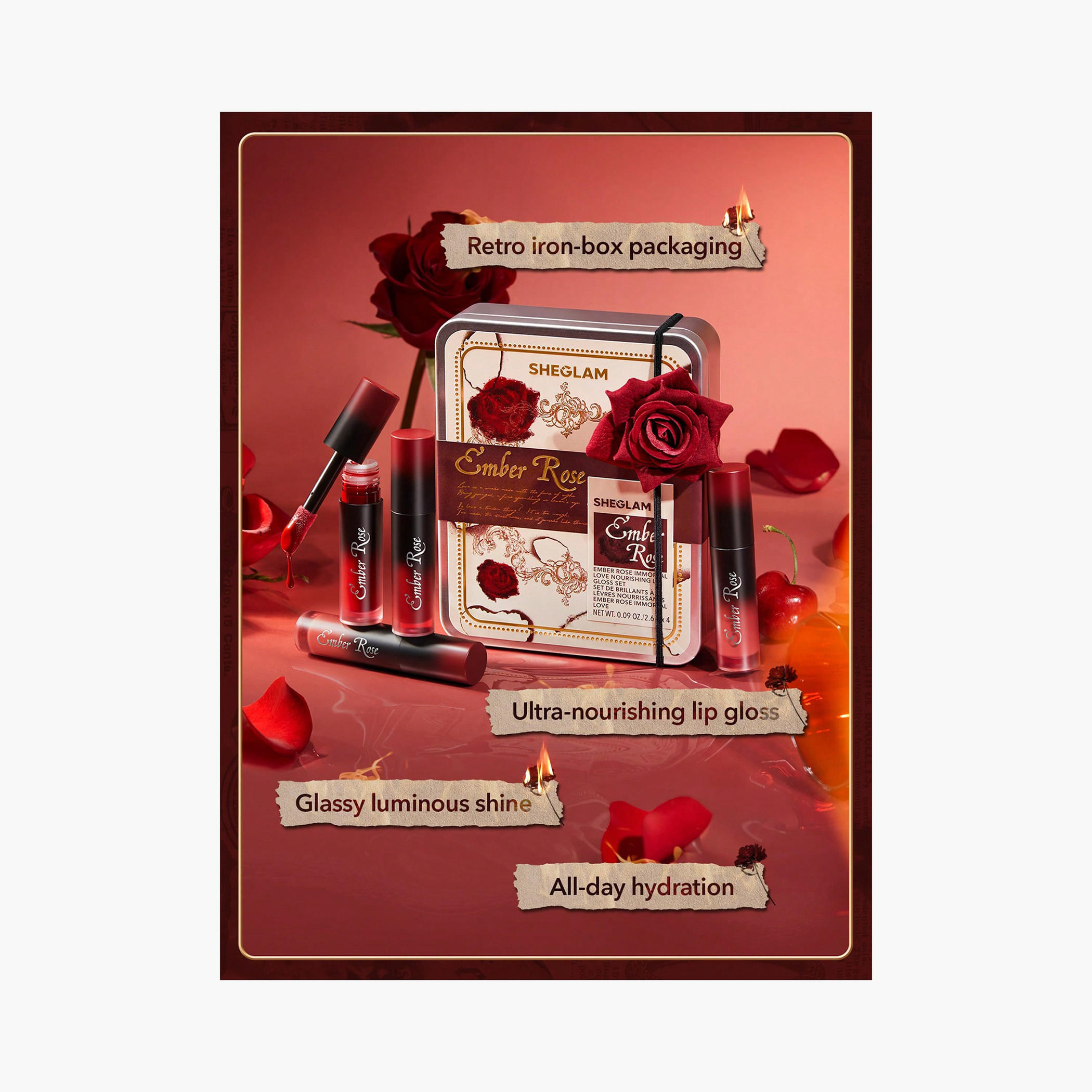 SHEGLAM Ember Rose Immortal Love Nourishing Lip Gloss Set-beautyandpersonalcare-giftsets-image-4