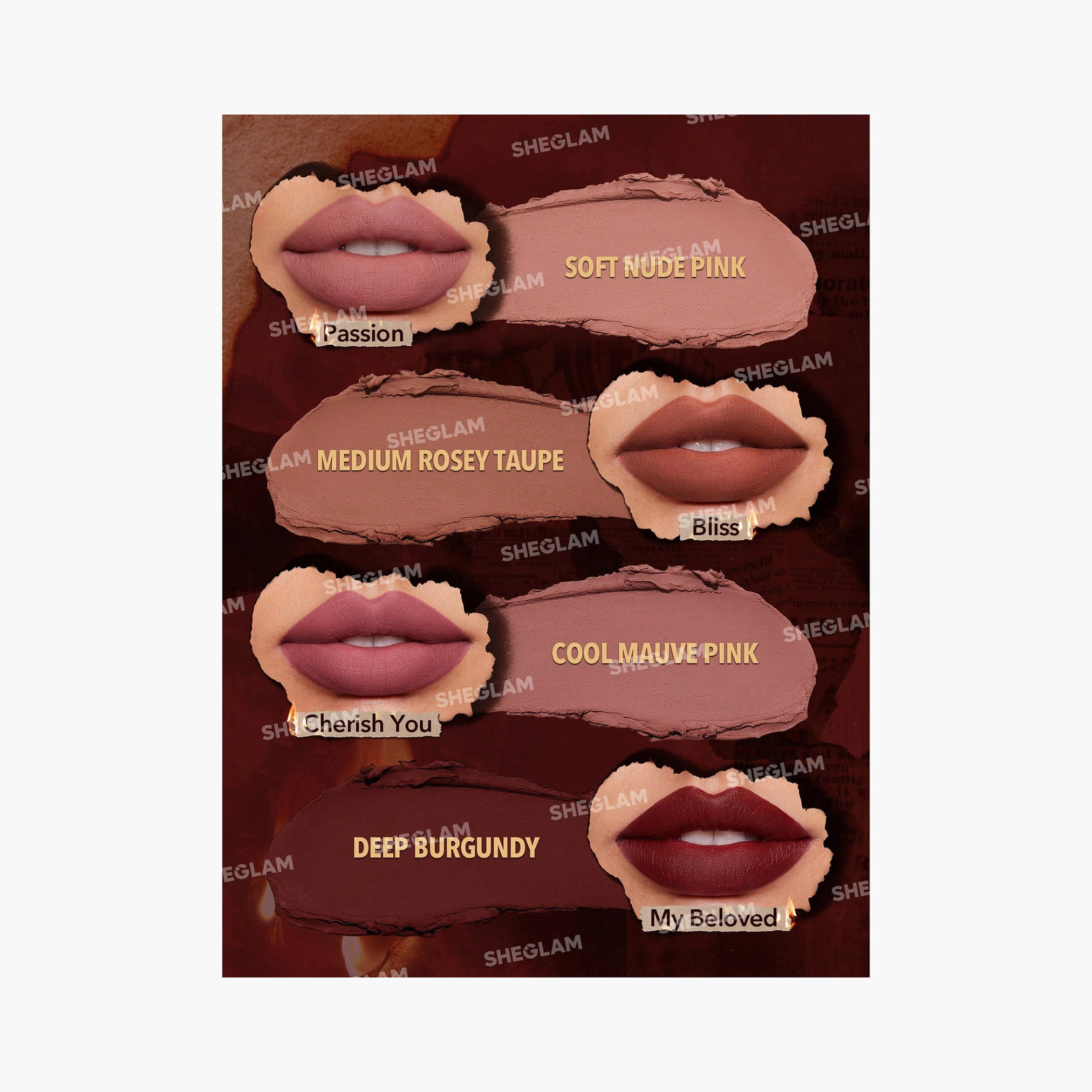 SHEGLAM 4-Piece Ember Rose Dynamatte Boom Matte Lipstick Set - 2.7 gm-beautyandpersonalcare-giftsets-image-3