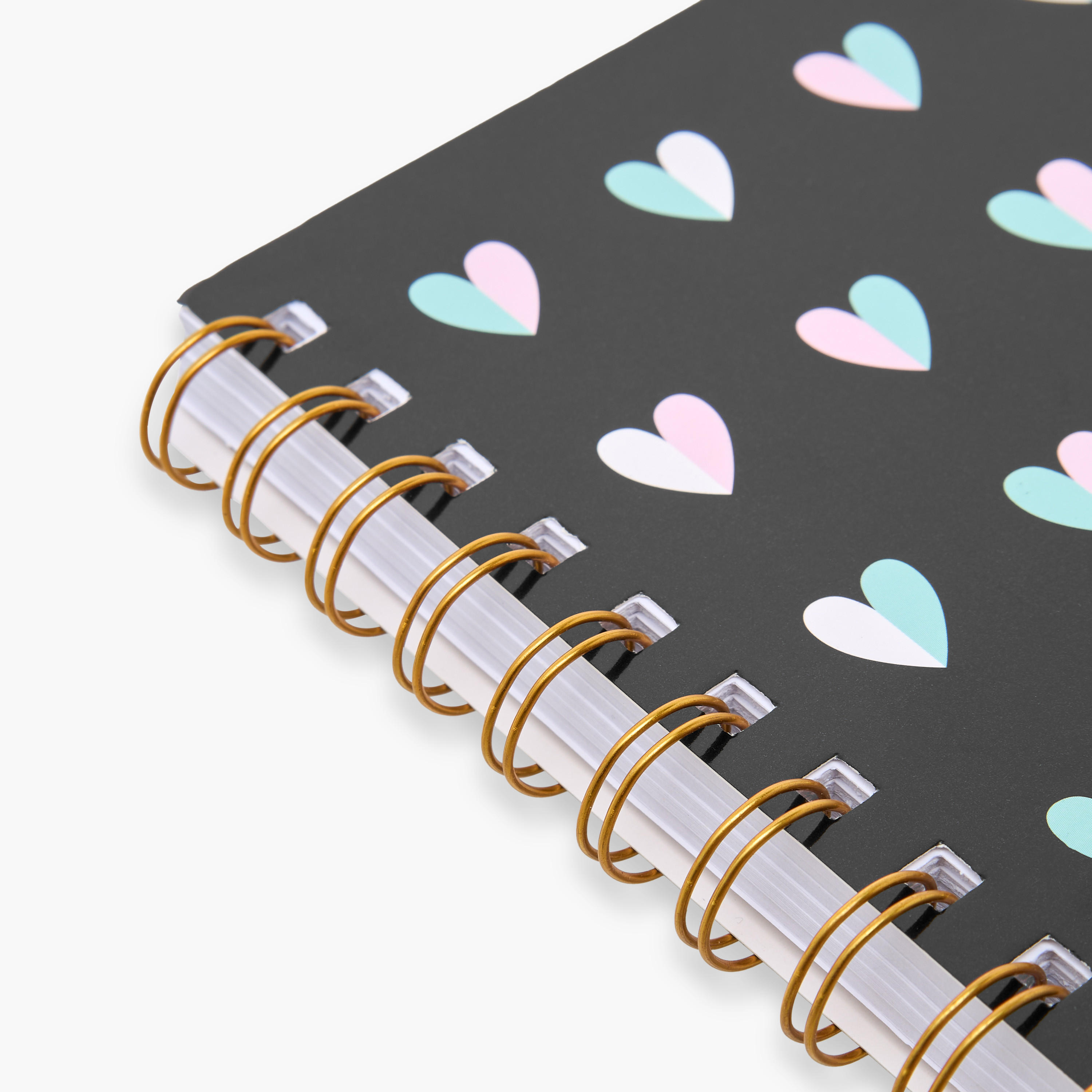 Syloon Heart Print 100-Sheet Ruled Spiral A5 Notebook-school-stationery-notebooks-image-4