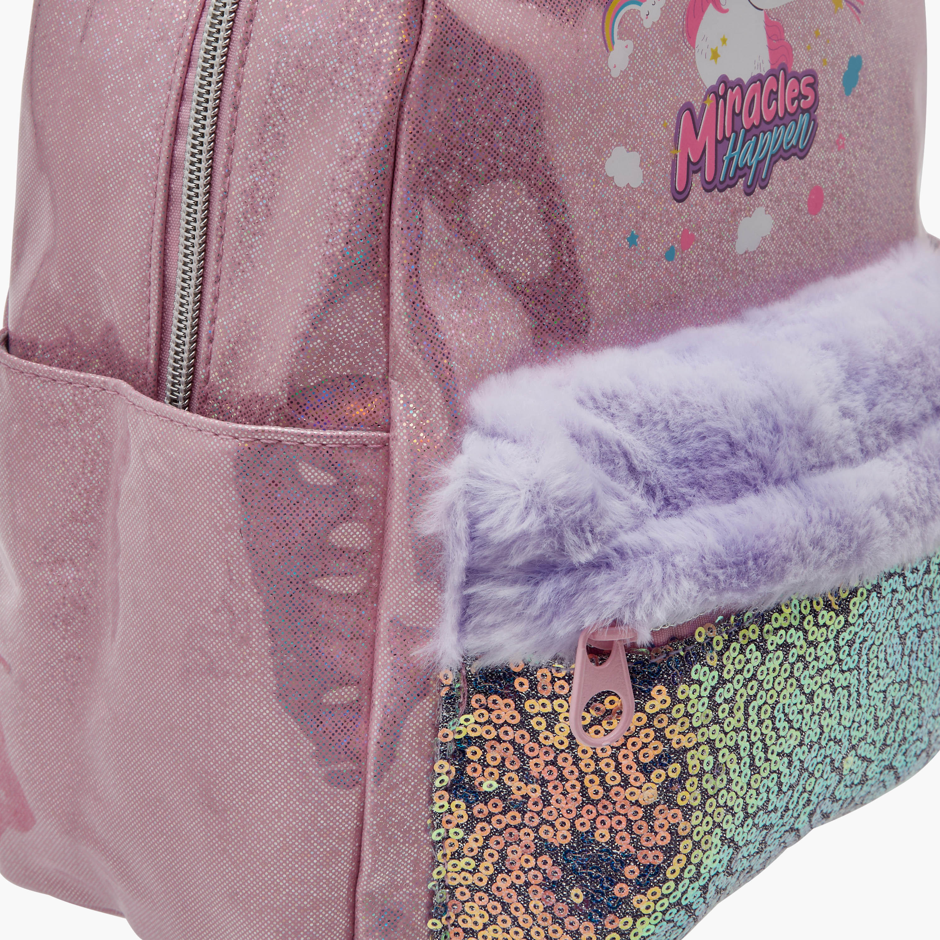 icon Sequinned Backpack with Adjustable Straps - 29x23x11 cms-school-bagsandbackpacks-backpacks-image-4