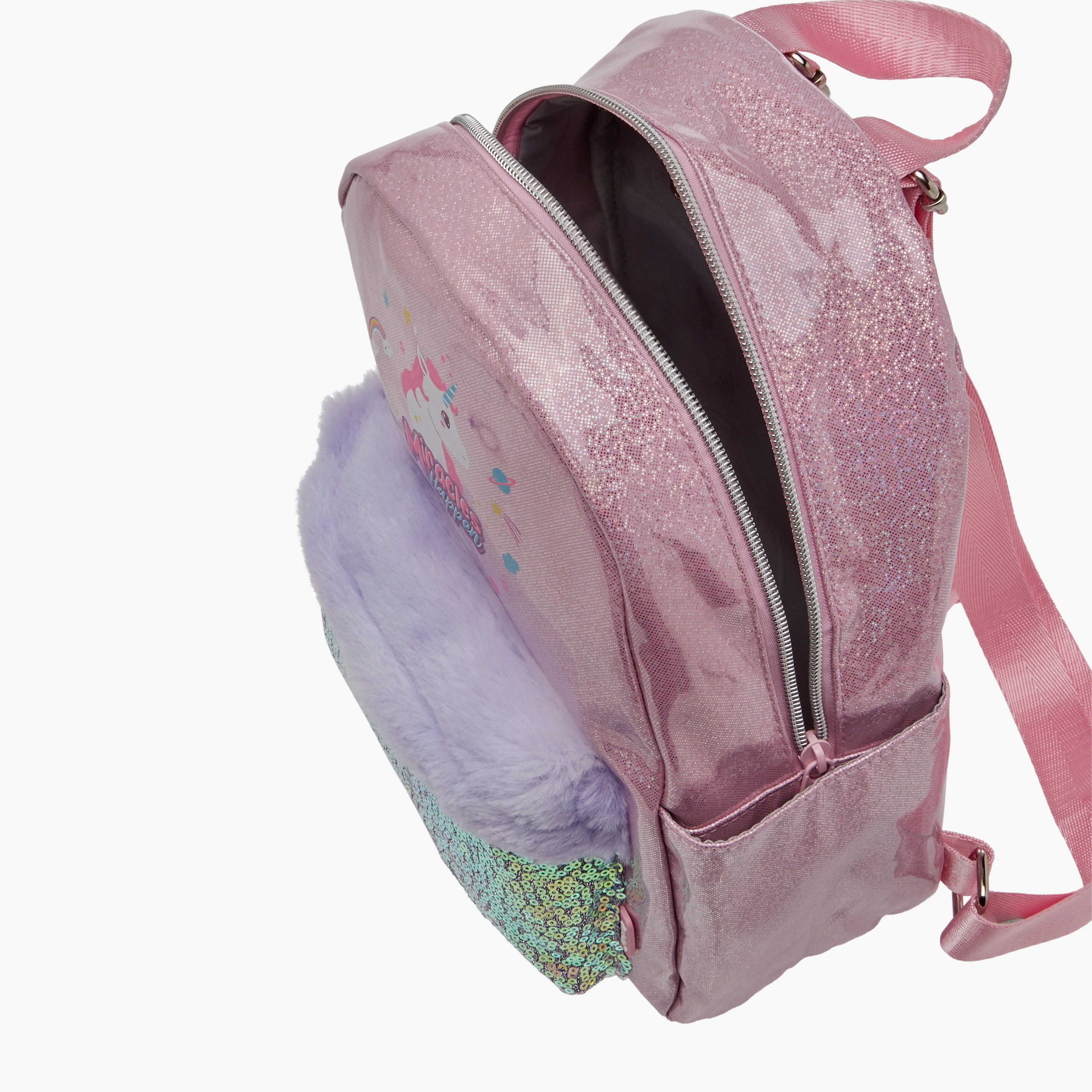 icon Sequinned Backpack with Adjustable Straps - 29x23x11 cms-school-bagsandbackpacks-backpacks-image-7