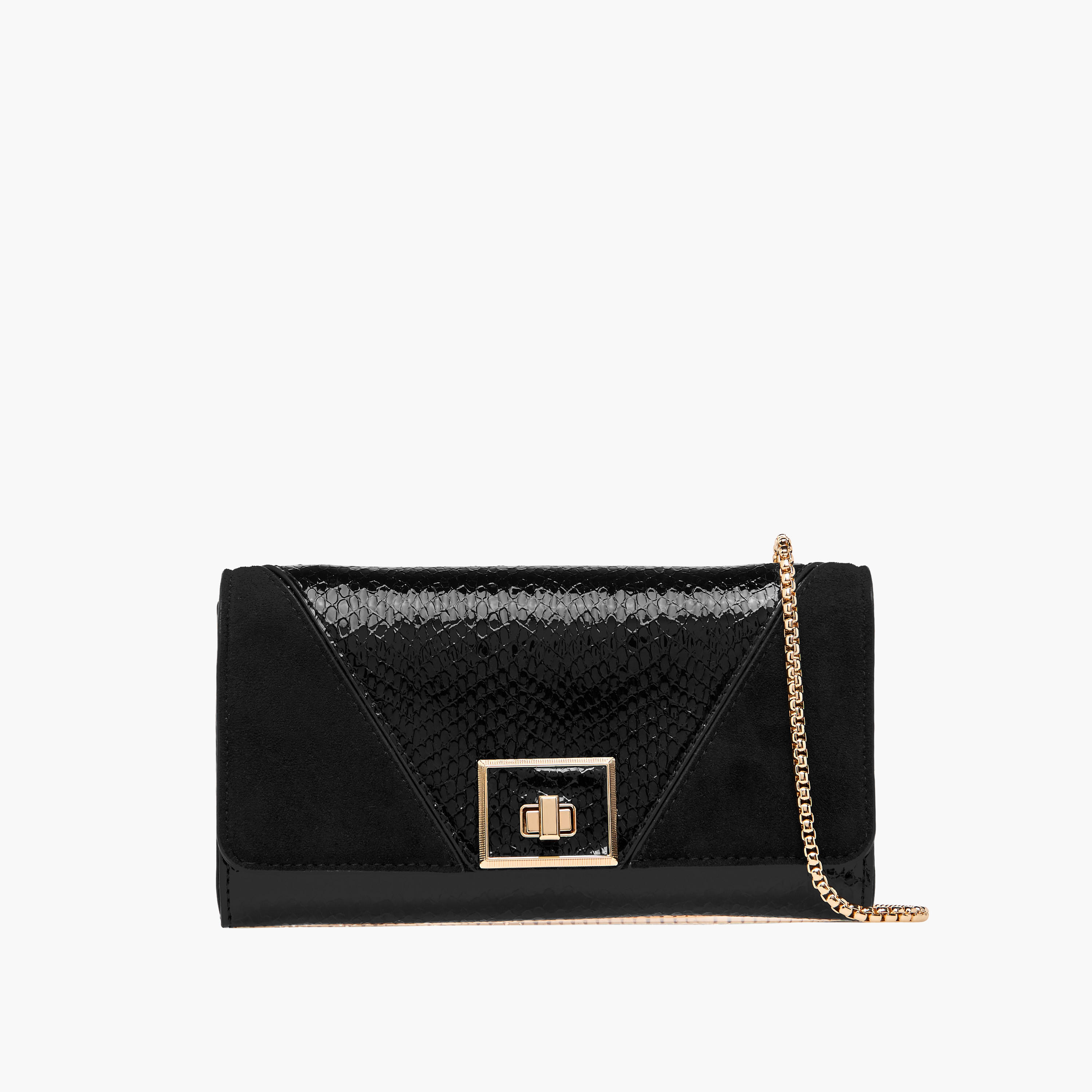 Celeste Textured Clutch with Chain Strap-women-bagsandwallets-wallets-image-1