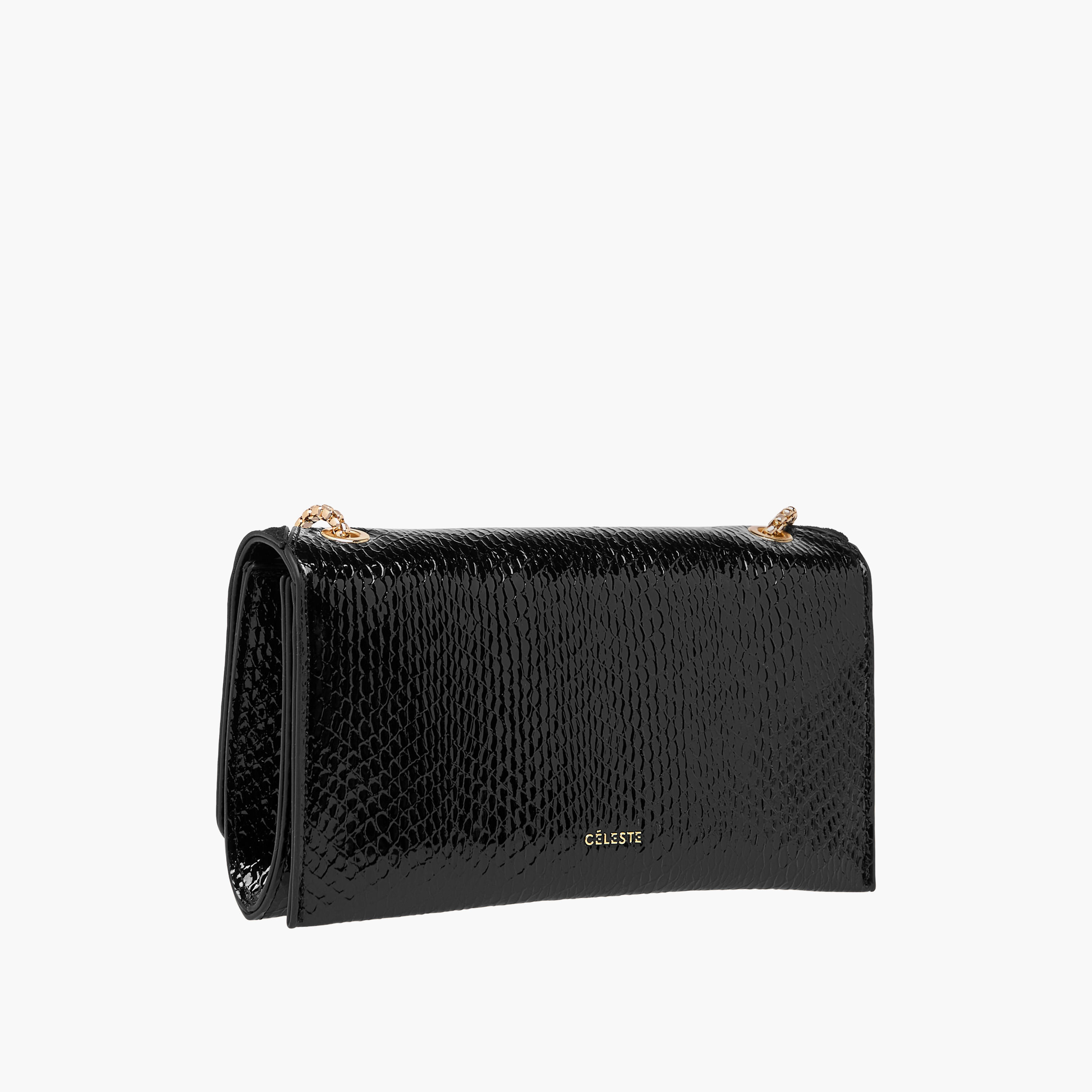 Celeste Textured Clutch with Chain Strap-women-bagsandwallets-wallets-image-3