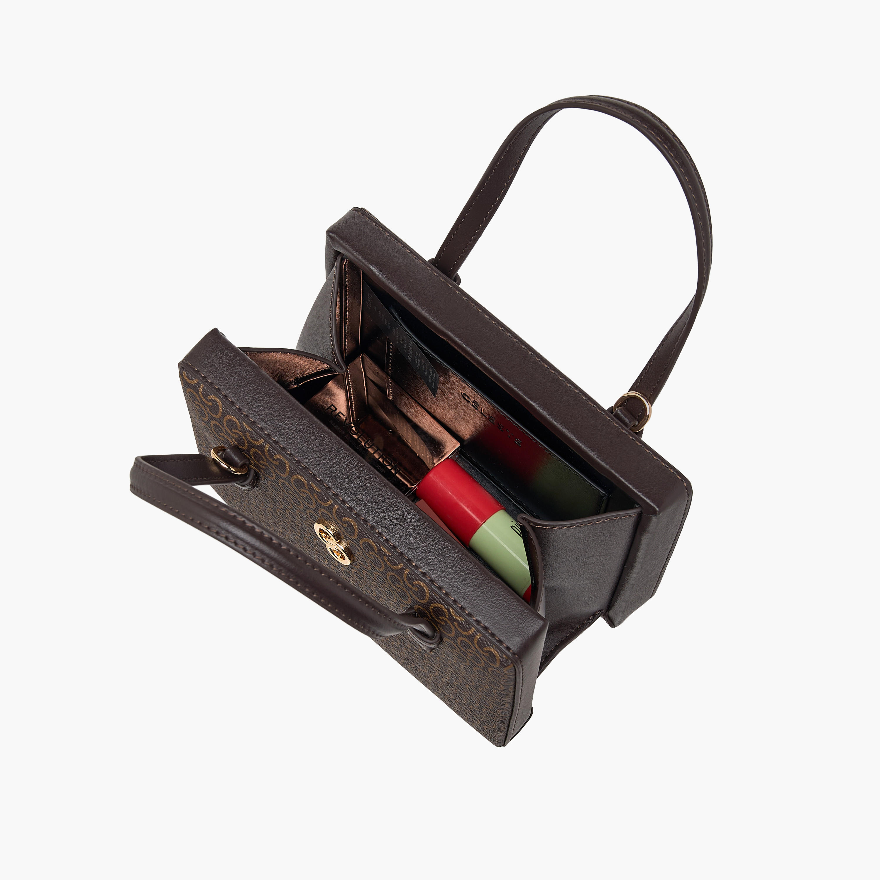 Celeste Monogram Print Tote Bag with Detachable Strap and Magnetic Closure-women-bagsandwallets-handbags-image-7