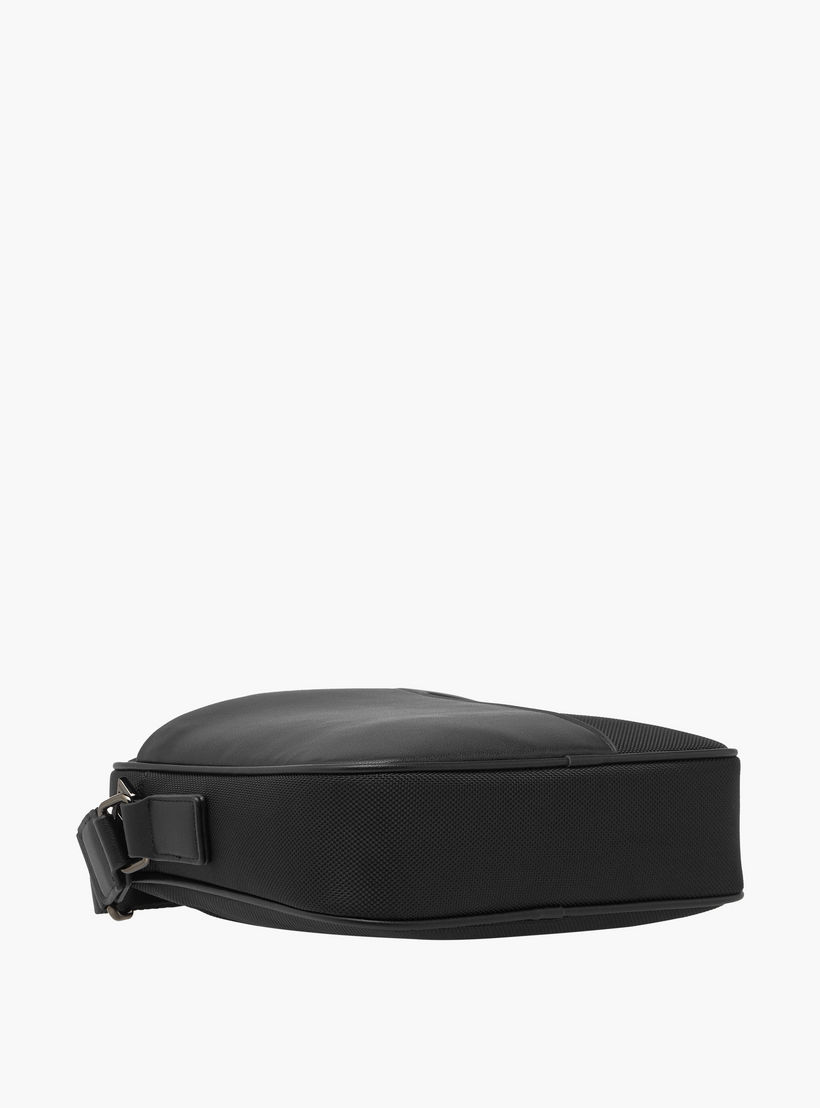 Duchini Solid Crossbody Bag with Adjustable Strap and Zip Closure-men-bags-image-7