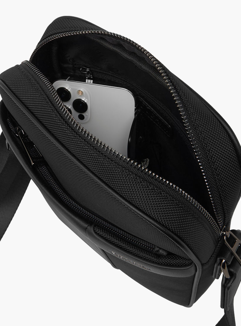 Duchini Solid Crossbody Bag with Adjustable Strap and Zip Closure-men-bags-image-8