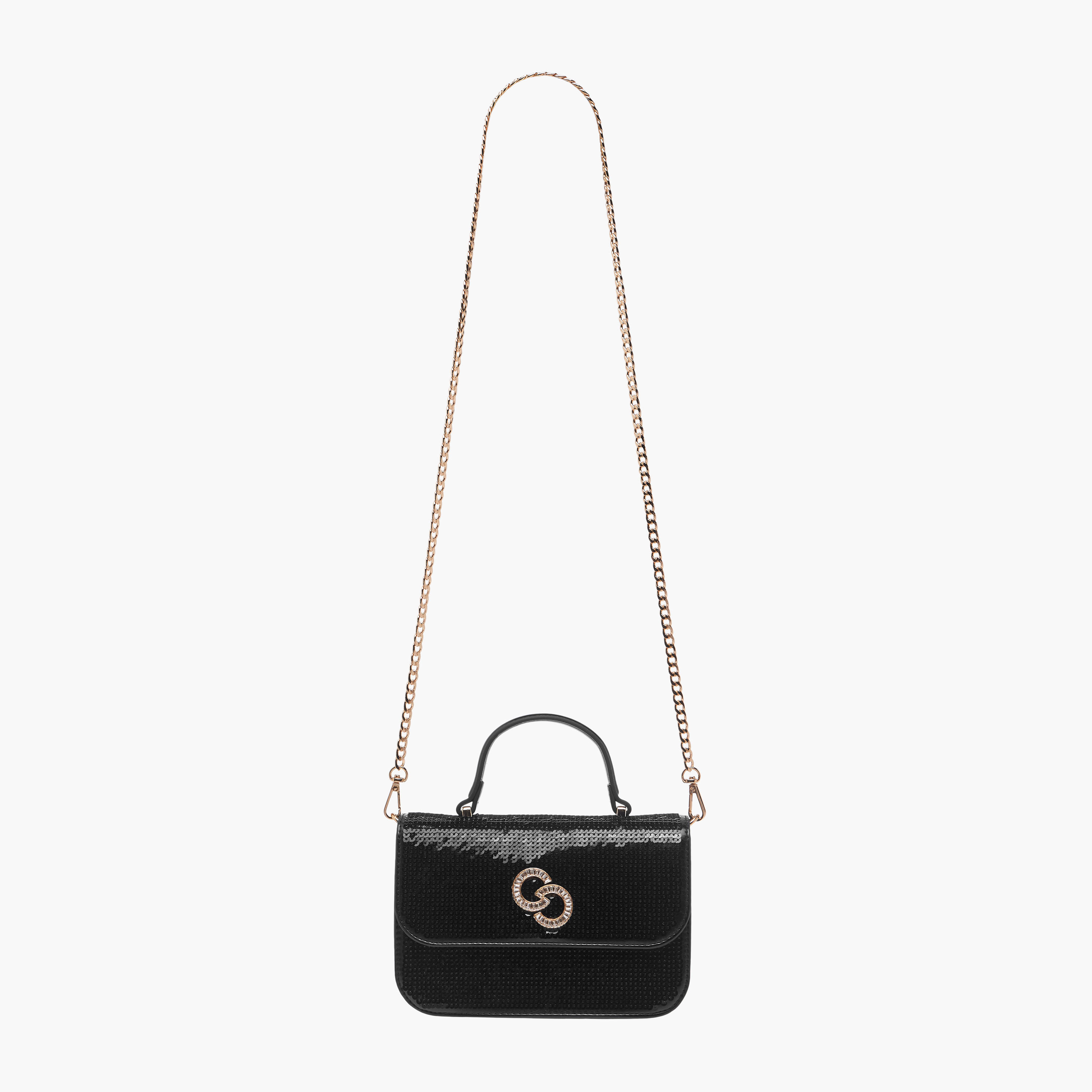 Celeste Sequinned Satchel Bag with Handle and Detachable Strap-women-bagsandwallets-handbags-image-2
