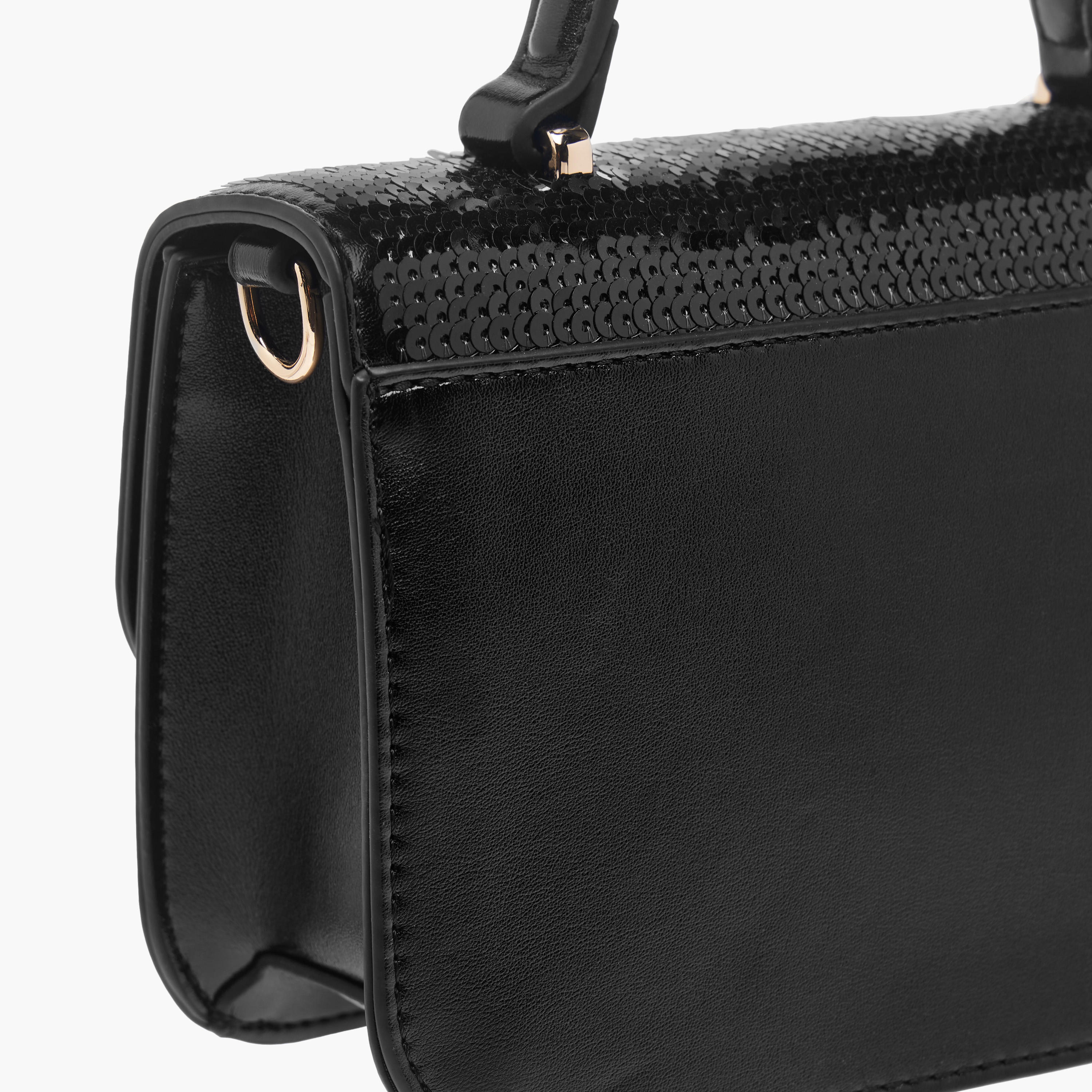 Celeste Sequinned Satchel Bag with Handle and Detachable Strap-women-bagsandwallets-handbags-image-5