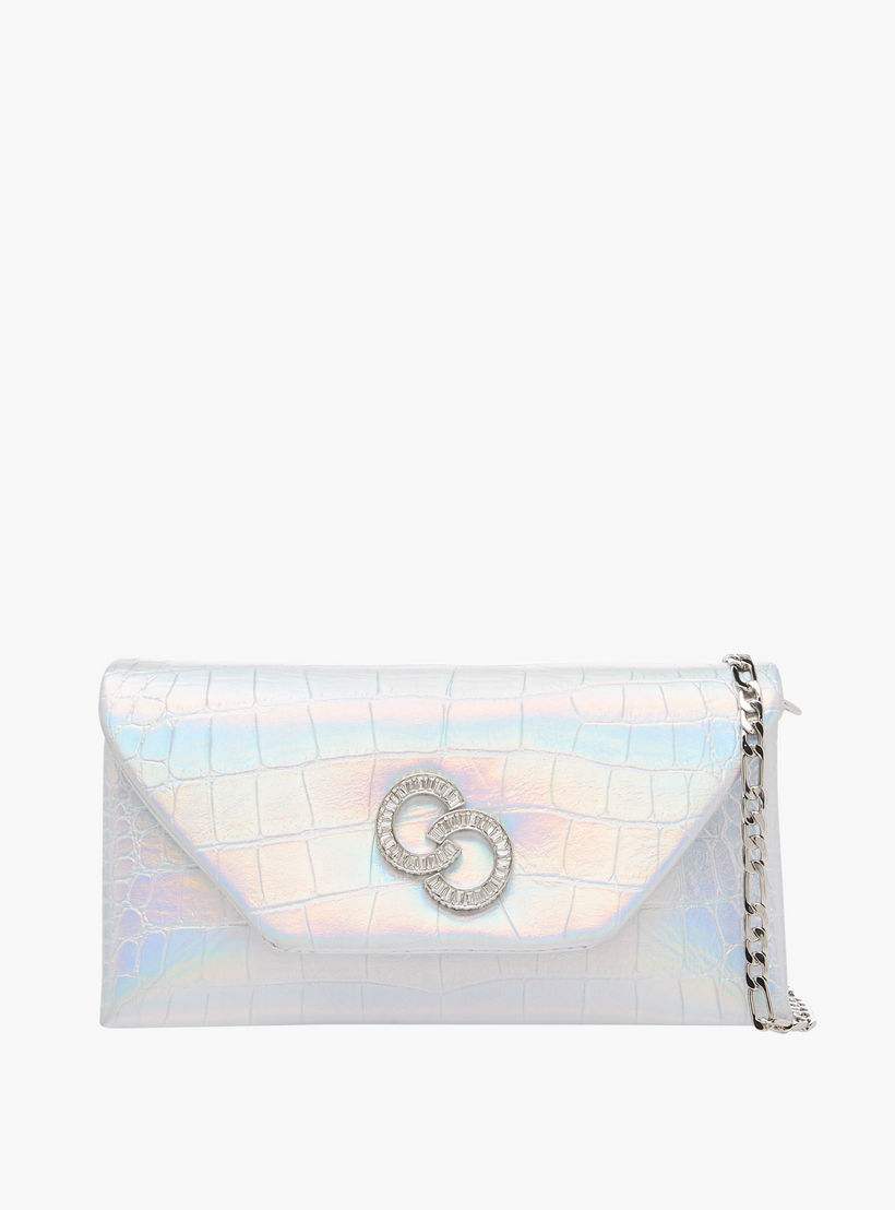 Celeste Embellshed Crossbody Bag with Chain Strap and Flap Closure-women-bagsandwallets-handbags-image-1