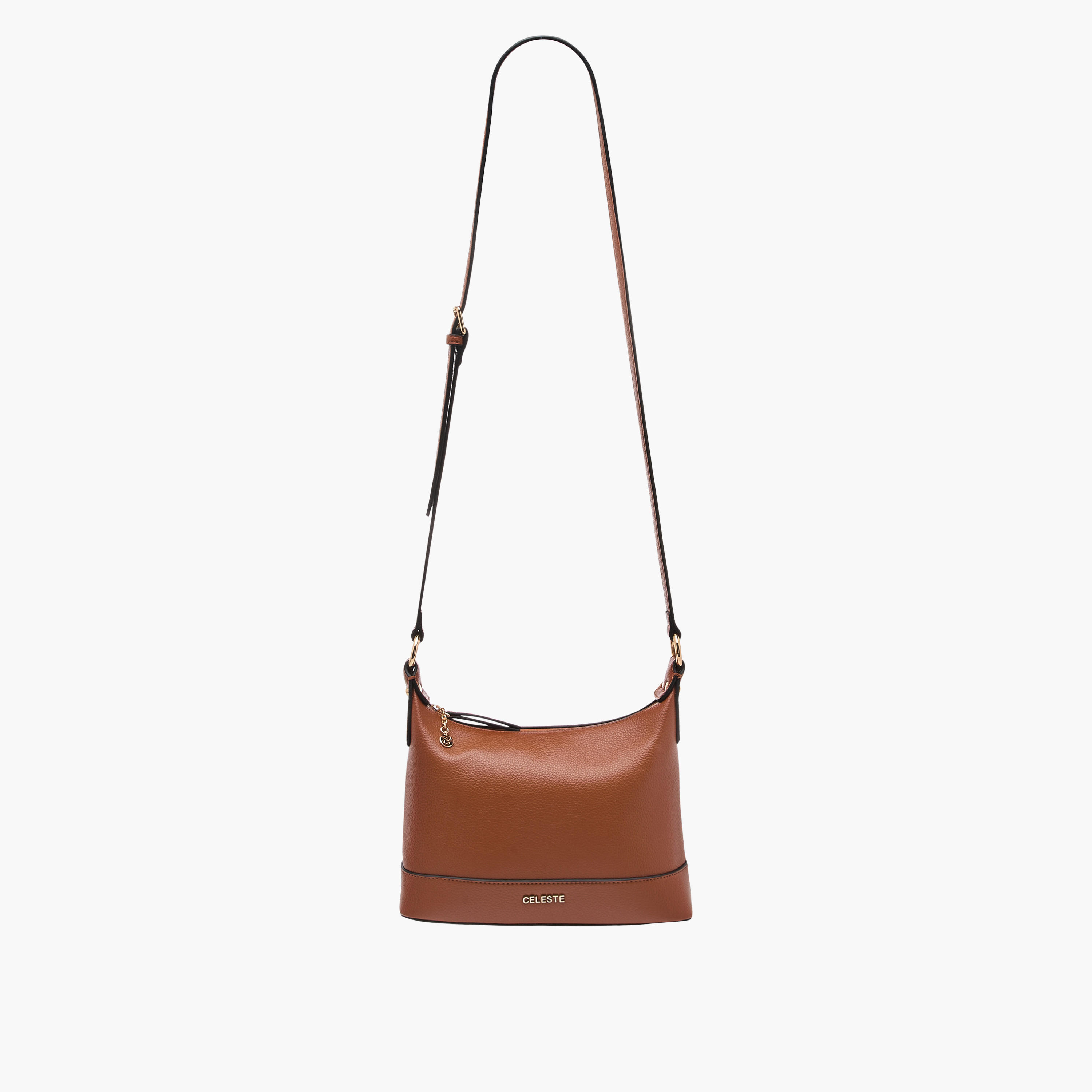 شنطة كتف بارزة الملمس بحزام قابل للتعديل وسحاب إغلاق من سيليست-women-bagsandwallets-handbags-image-2