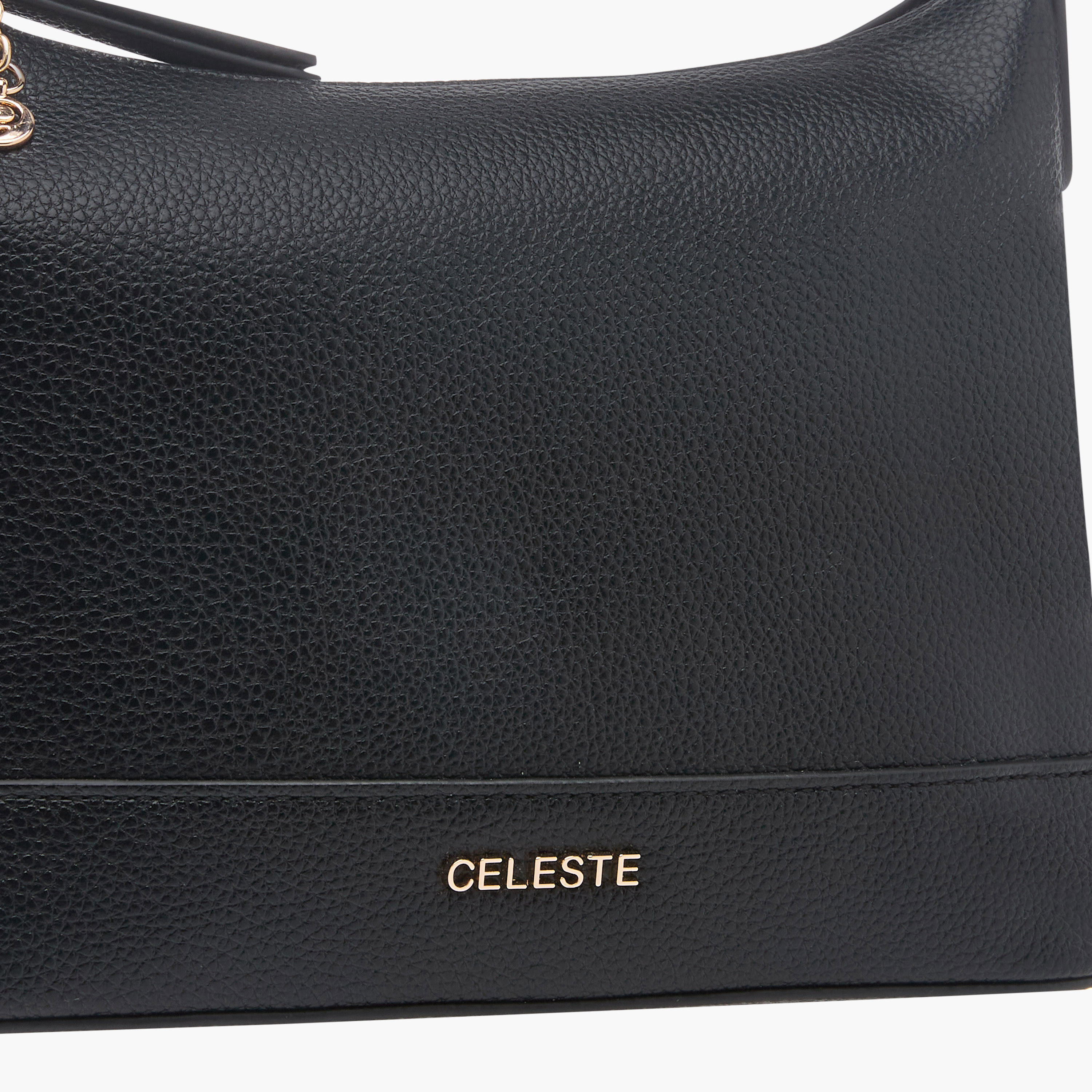شنطة كتف بارزة الملمس بحزام قابل للتعديل وسحاب إغلاق من سيليست-women-bagsandwallets-handbags-image-4