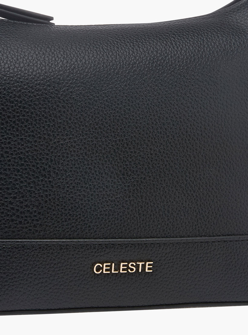 شنطة كتف بارزة الملمس بحزام قابل للتعديل وسحاب إغلاق من سيليست-women-bagsandwallets-handbags-image-4
