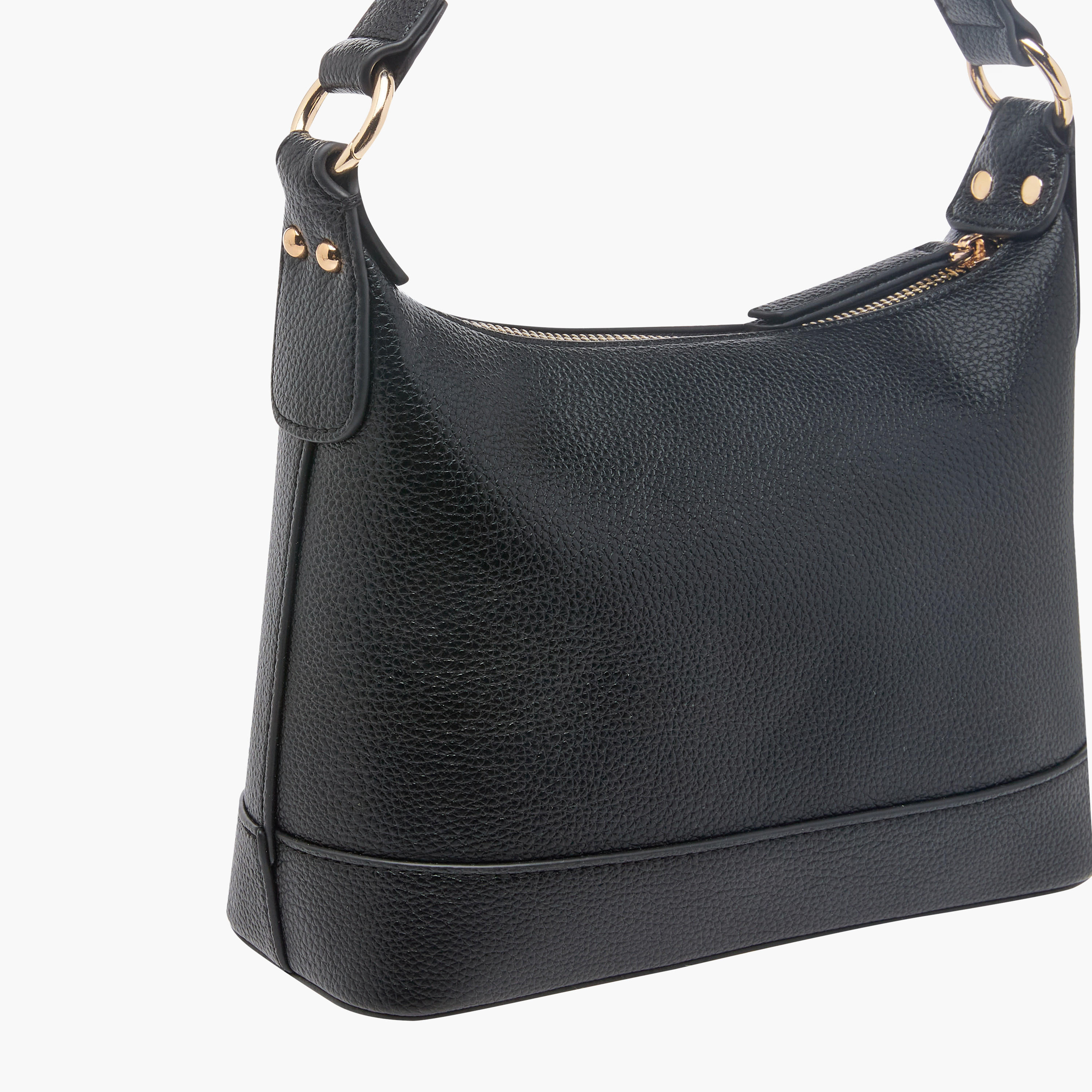 شنطة كتف بارزة الملمس بحزام قابل للتعديل وسحاب إغلاق من سيليست-women-bagsandwallets-handbags-image-3