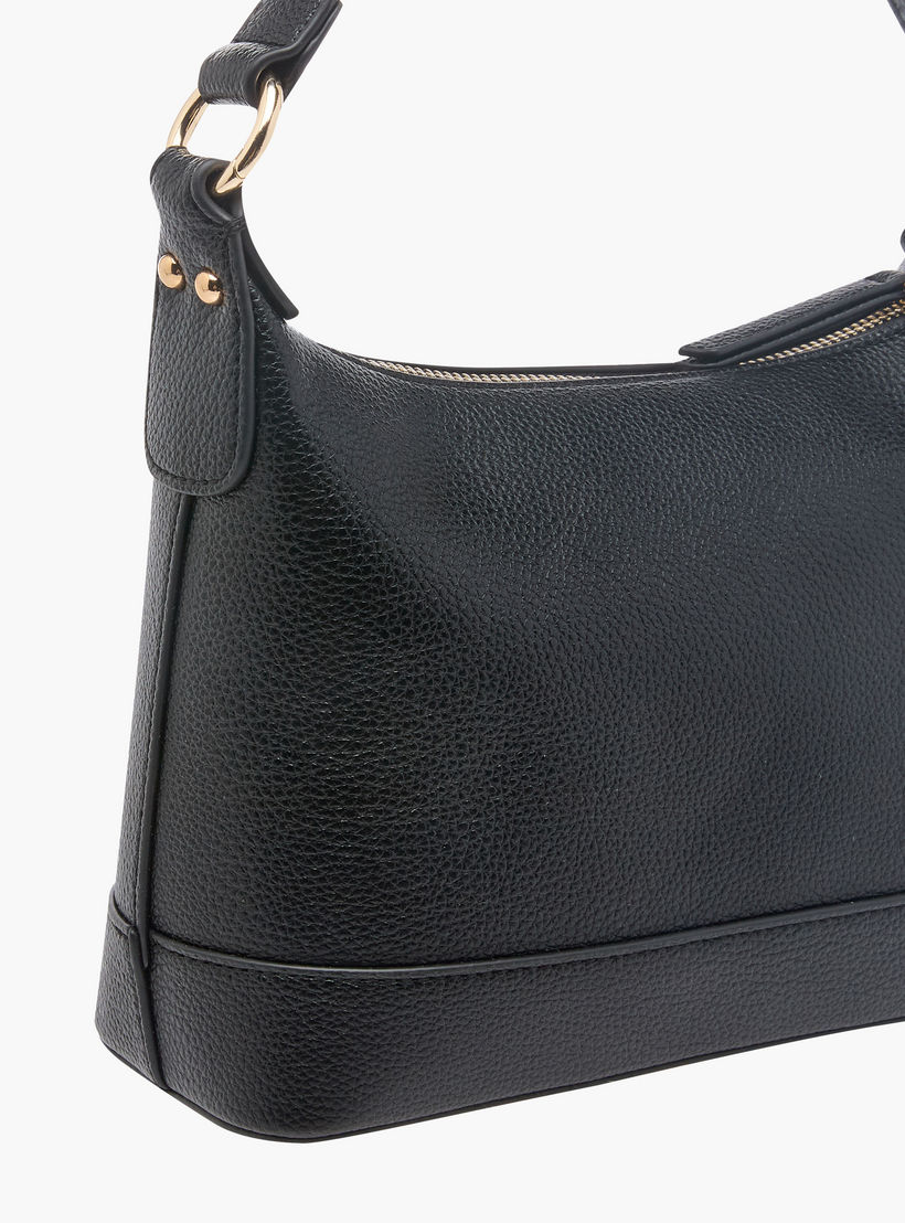 شنطة كتف بارزة الملمس بحزام قابل للتعديل وسحاب إغلاق من سيليست-women-bagsandwallets-handbags-image-3