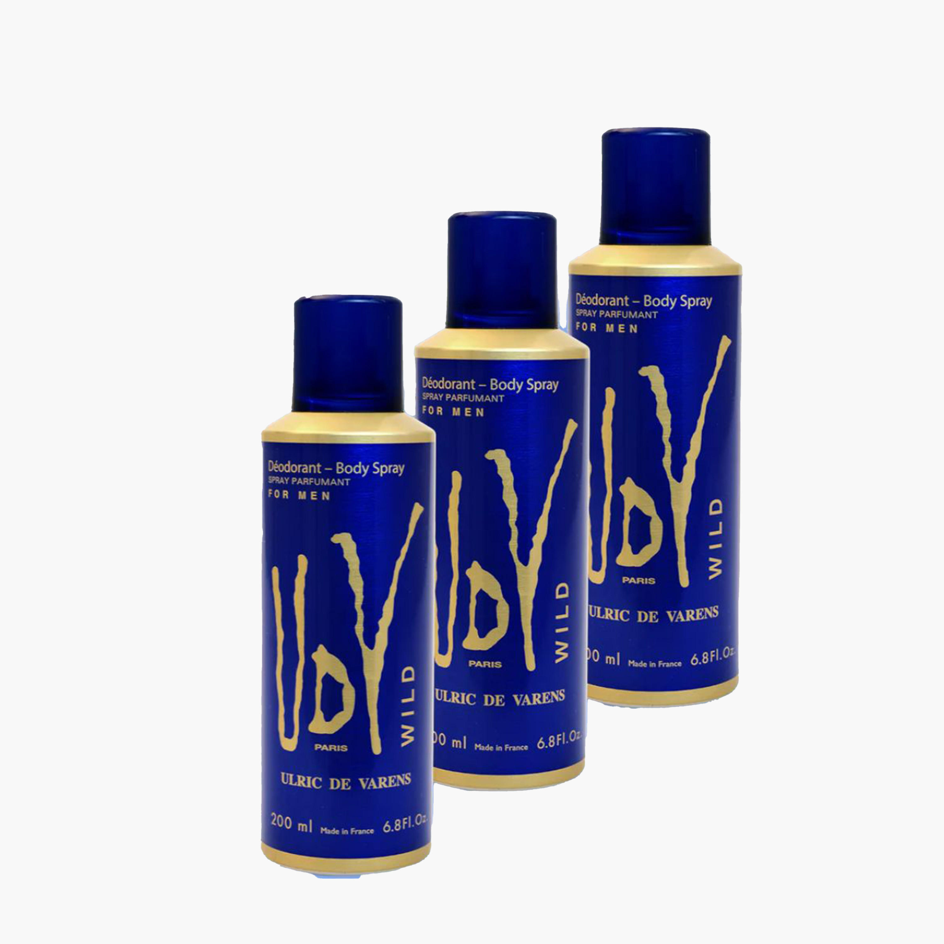 Ulric De Varens 3-Piece Deodorant Body Spray Set - 200 ml-beautyandpersonalcare-fragrance-men-image-3