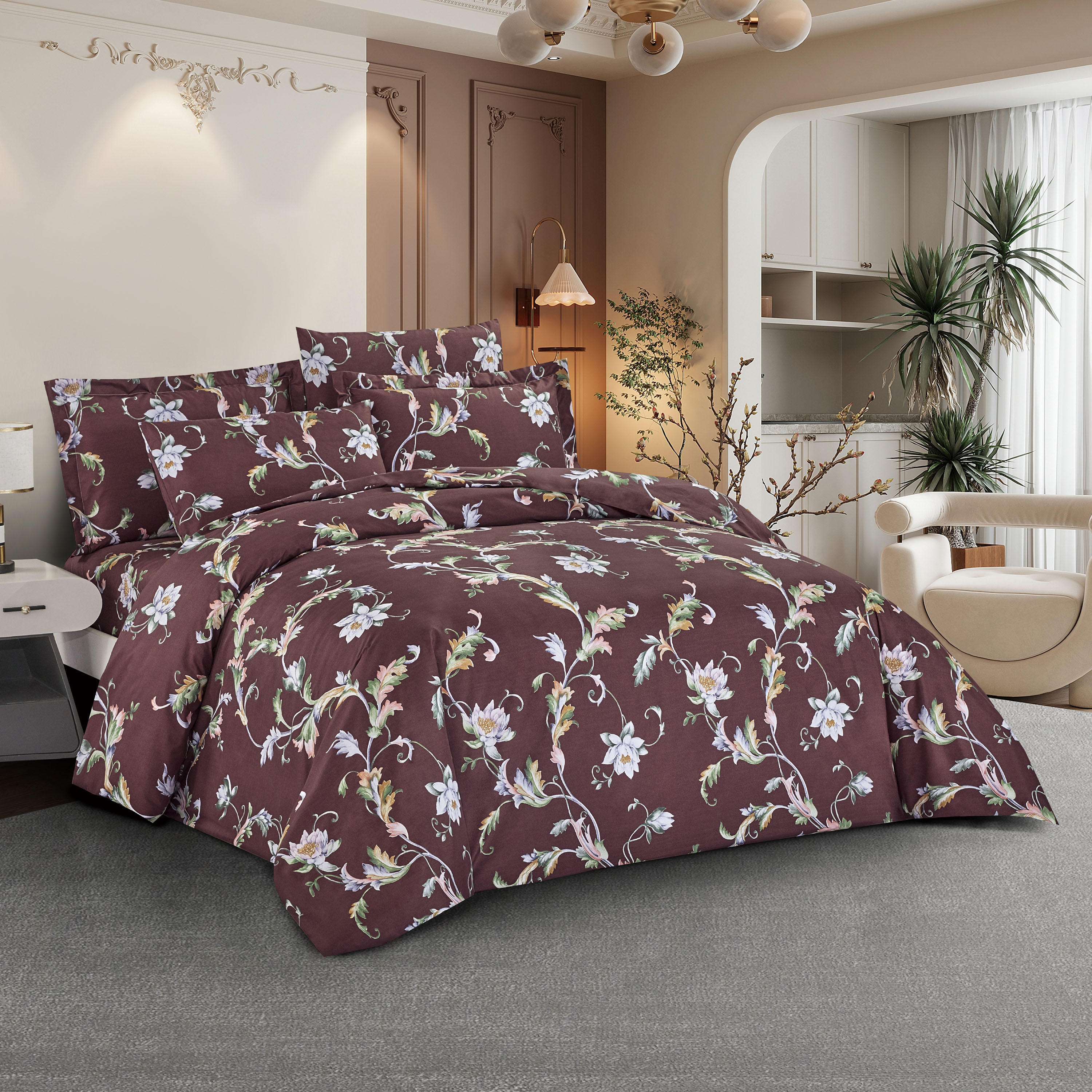 Unique Home All Season 6-Piece Printed King Comforter Set - 240x260 cms-household-bedding-comfortersandbedspreads-comforters-image-2