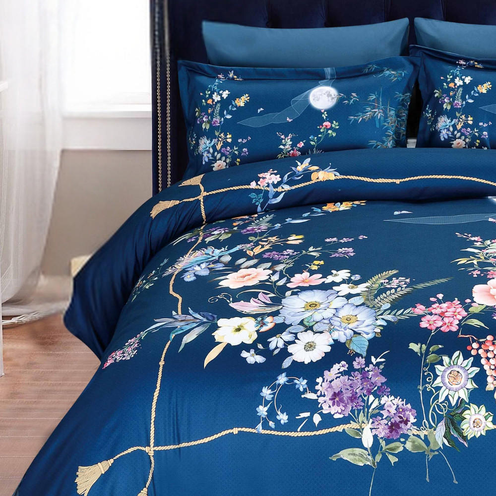 طقم لحاف توين بطبعات زهرية لجميع المواسم 4 قطع من يونيك هوم - 170x240 سم-household-bedding-comfortersandbedspreads-comforters-image-3