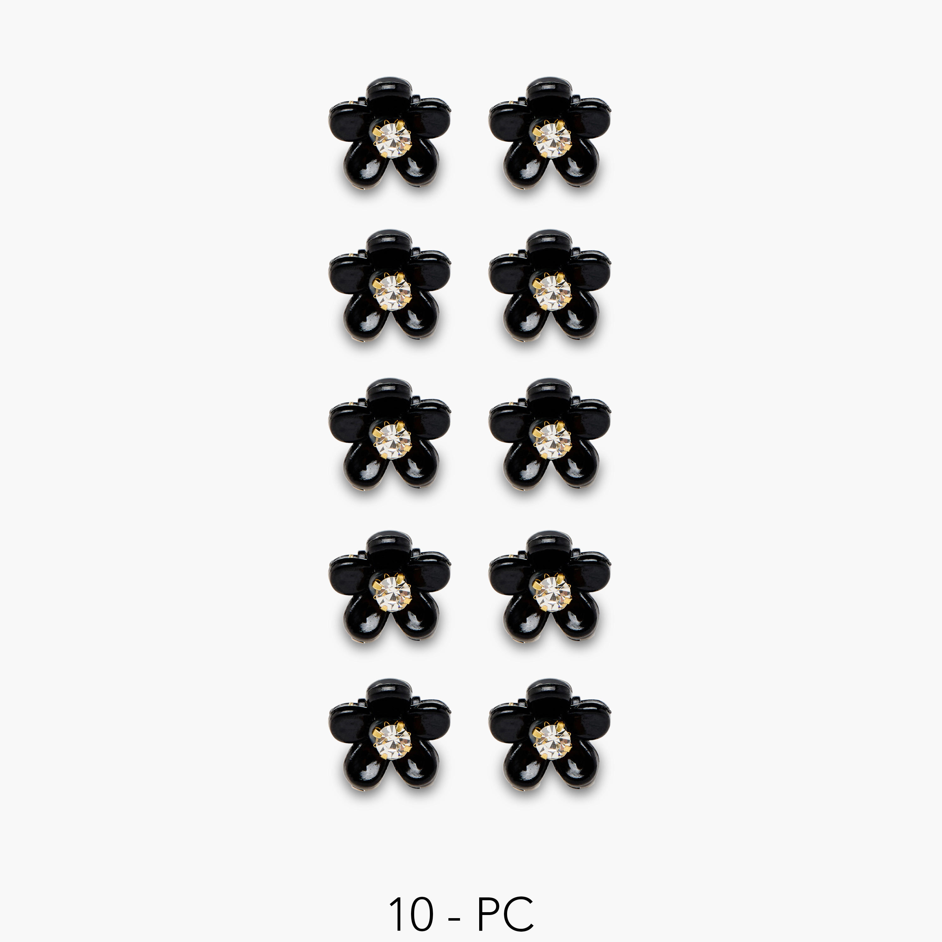 Embellished Floral Hair Clamp - Set of 10-women-hairaccessories-clamps-image-1