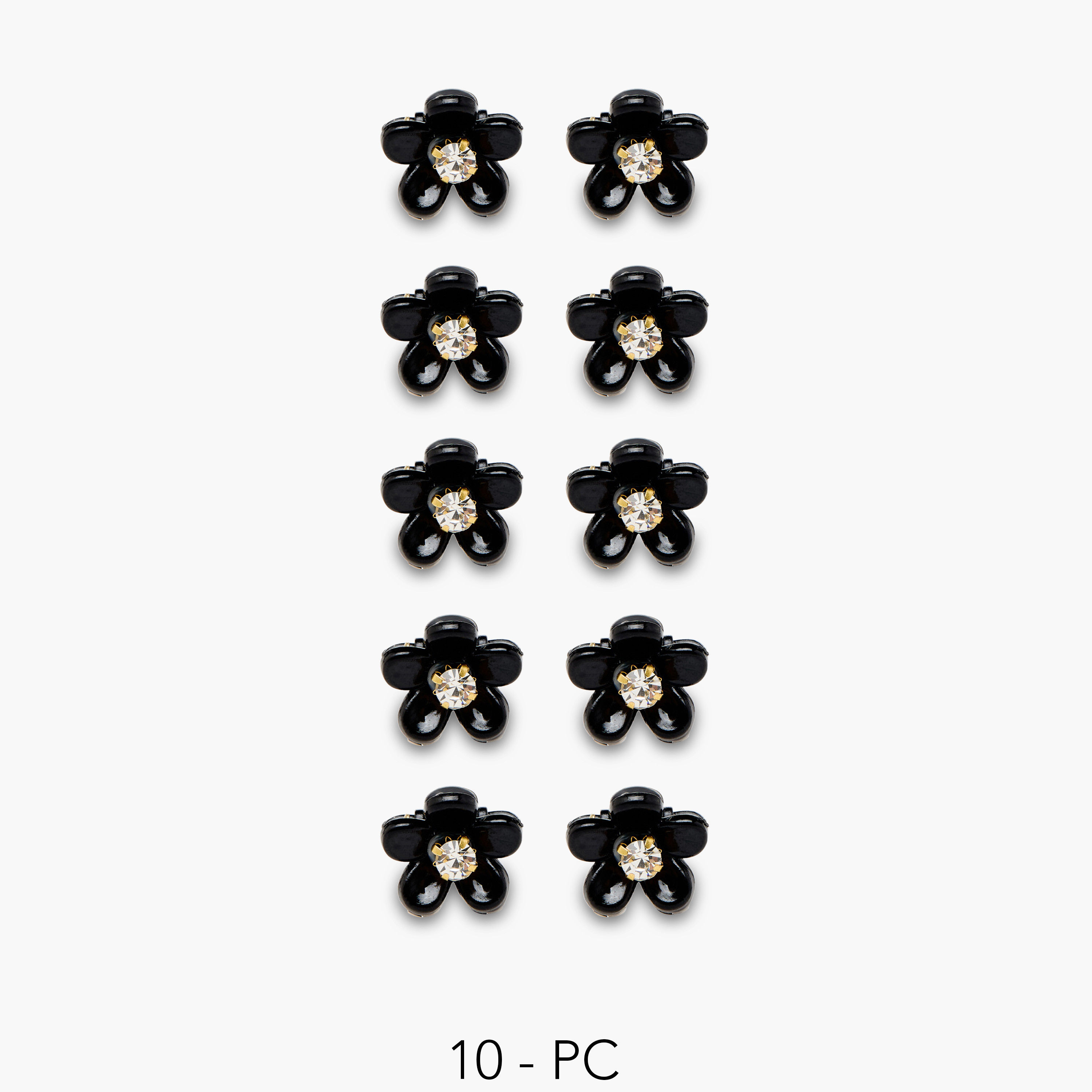 Embellished Floral Hair Clamp - Set of 10-women-hairaccessories-clamps-image-1