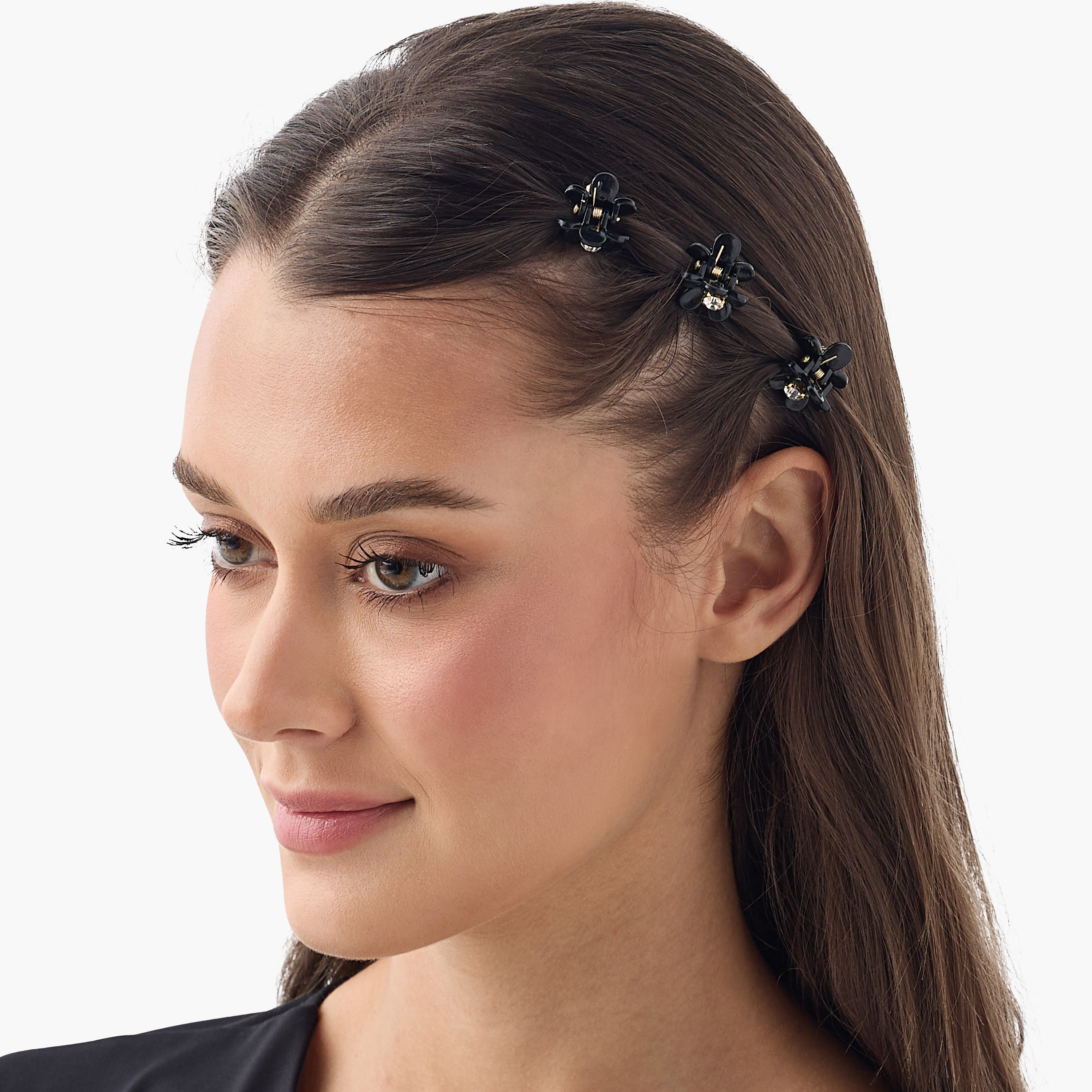 Embellished Floral Hair Clamp - Set of 10-women-hairaccessories-clamps-image-2