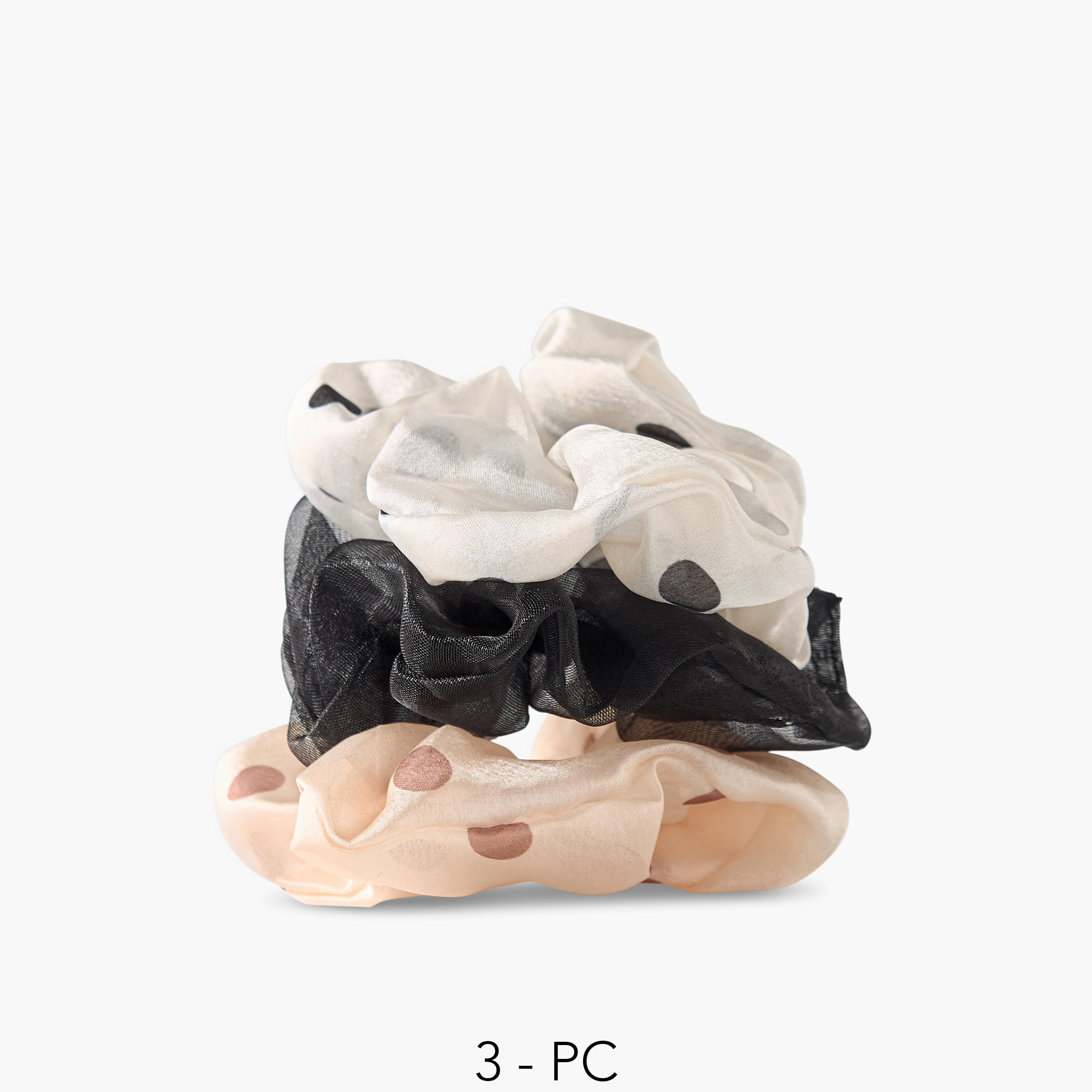 Assorted Elasticated Hair Scrunchie - Set of 3-women-hairaccessories-scrunchies-image-1