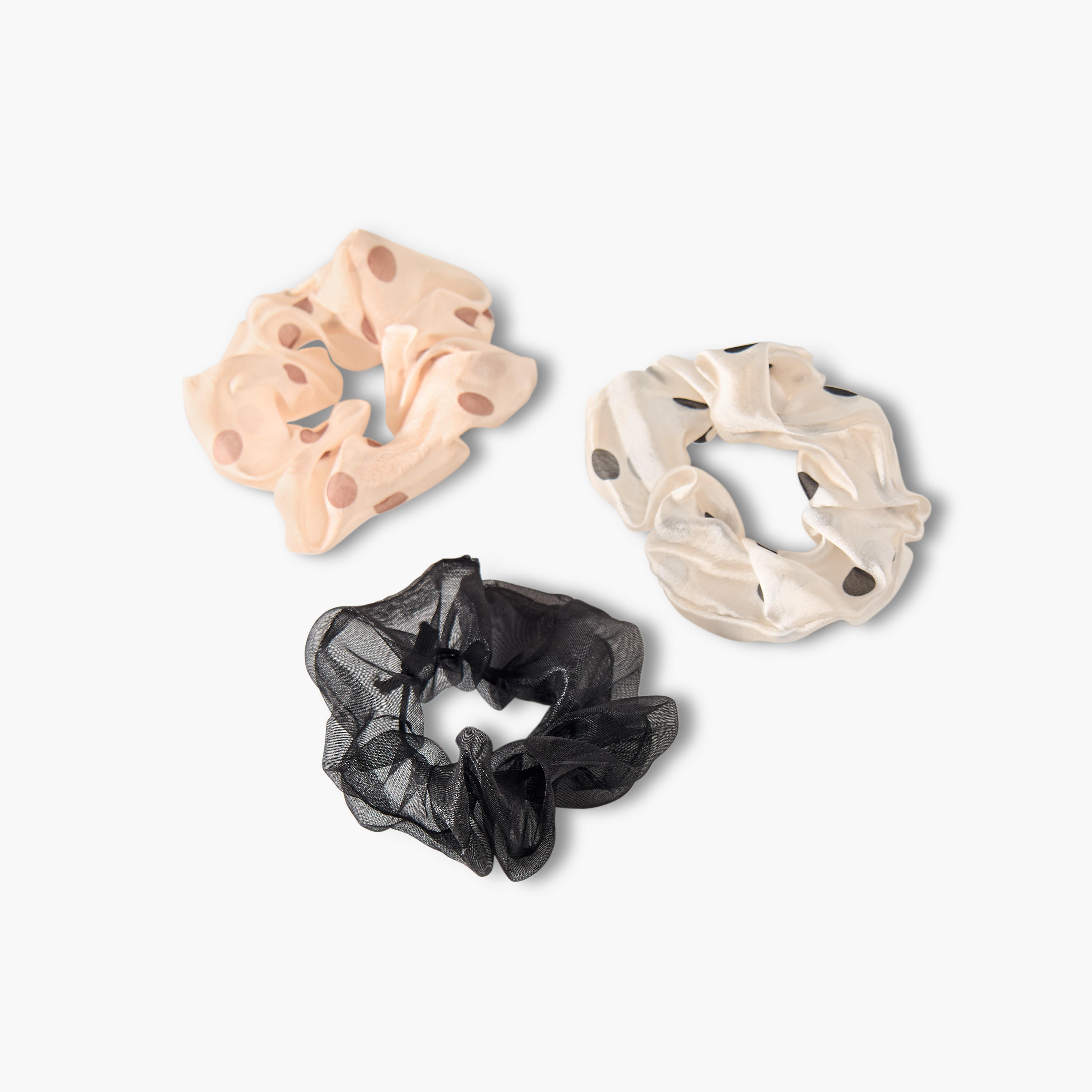 Assorted Elasticated Hair Scrunchie - Set of 3-women-hairaccessories-scrunchies-image-3