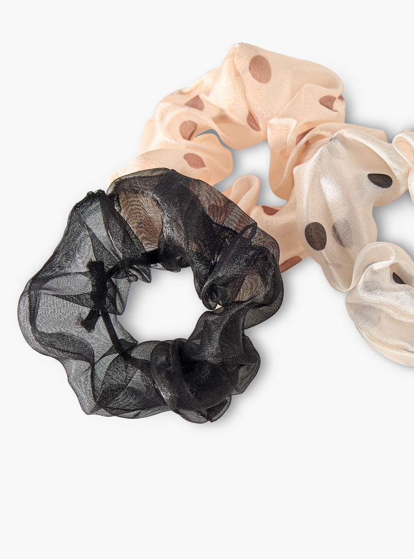 Assorted Elasticated Hair Scrunchie - Set of 3-women-hairaccessories-scrunchies-image-4