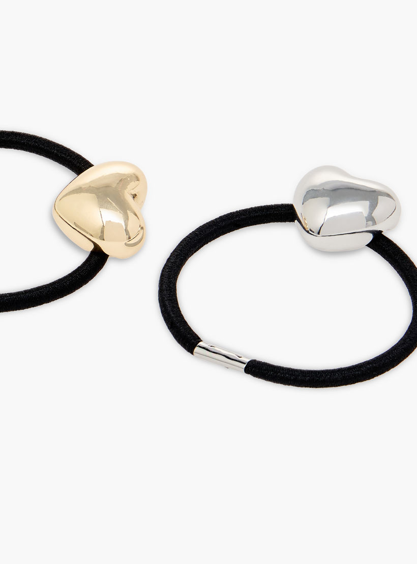 Heart Applique Hair Tie - Set of 2-women-hairaccessories-sets-image-6