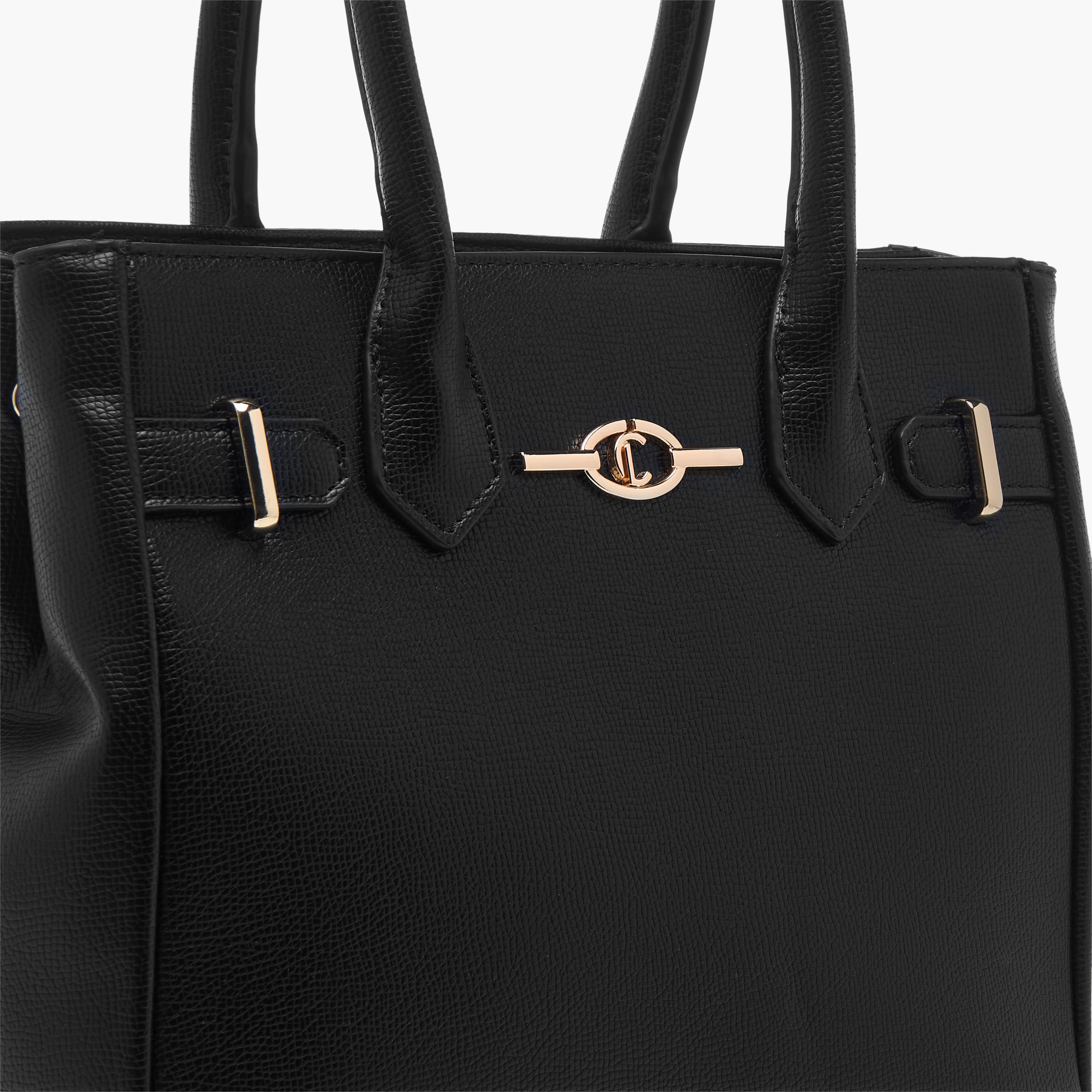 Le Confort Textured Tote Bag with Double Handles and Detachable Strap-women-bagsandwallets-handbags-image-4