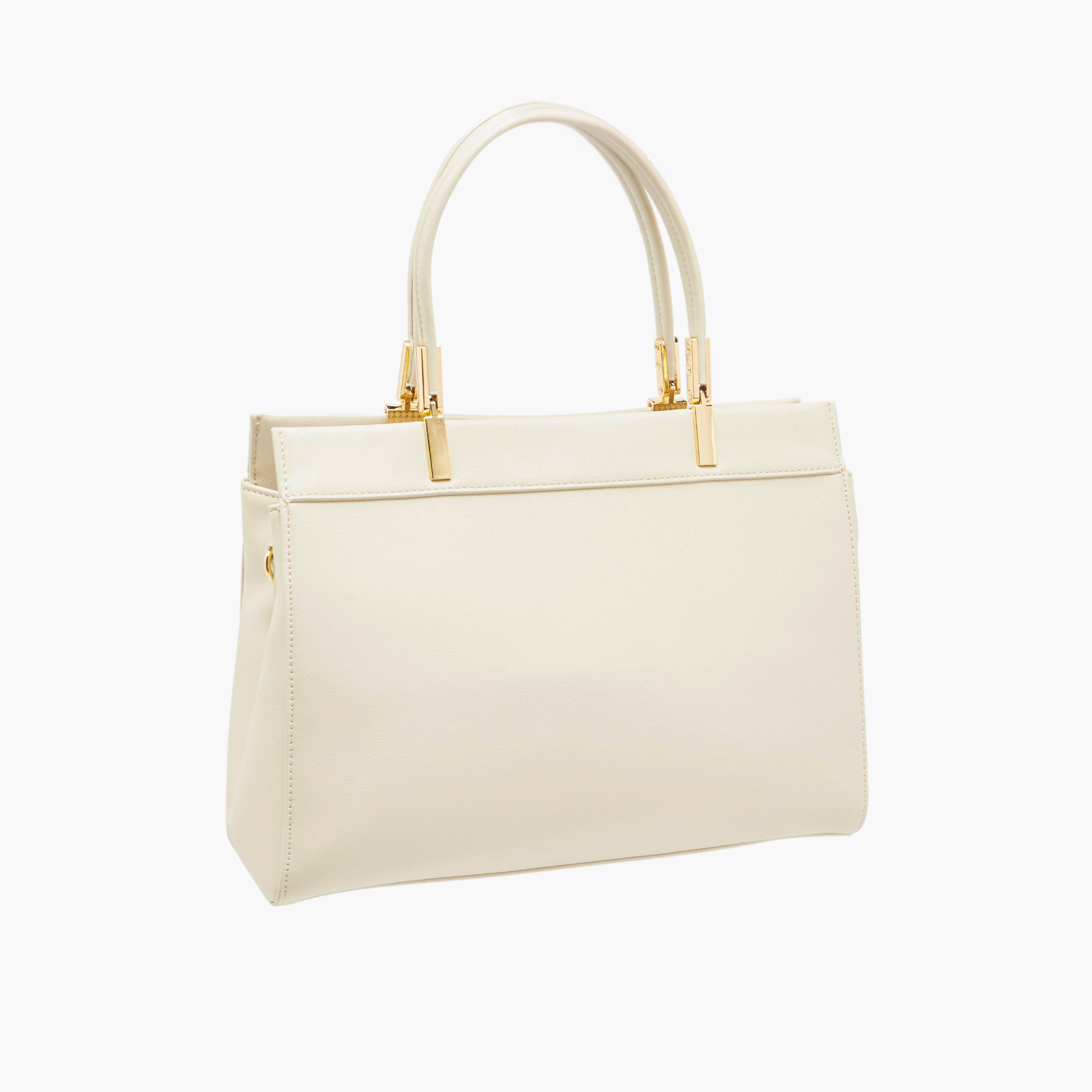 Le Confort Embroidered Tote Bag with Detachable Strap and Zip Closure-women-bagsandwallets-handbags-image-4