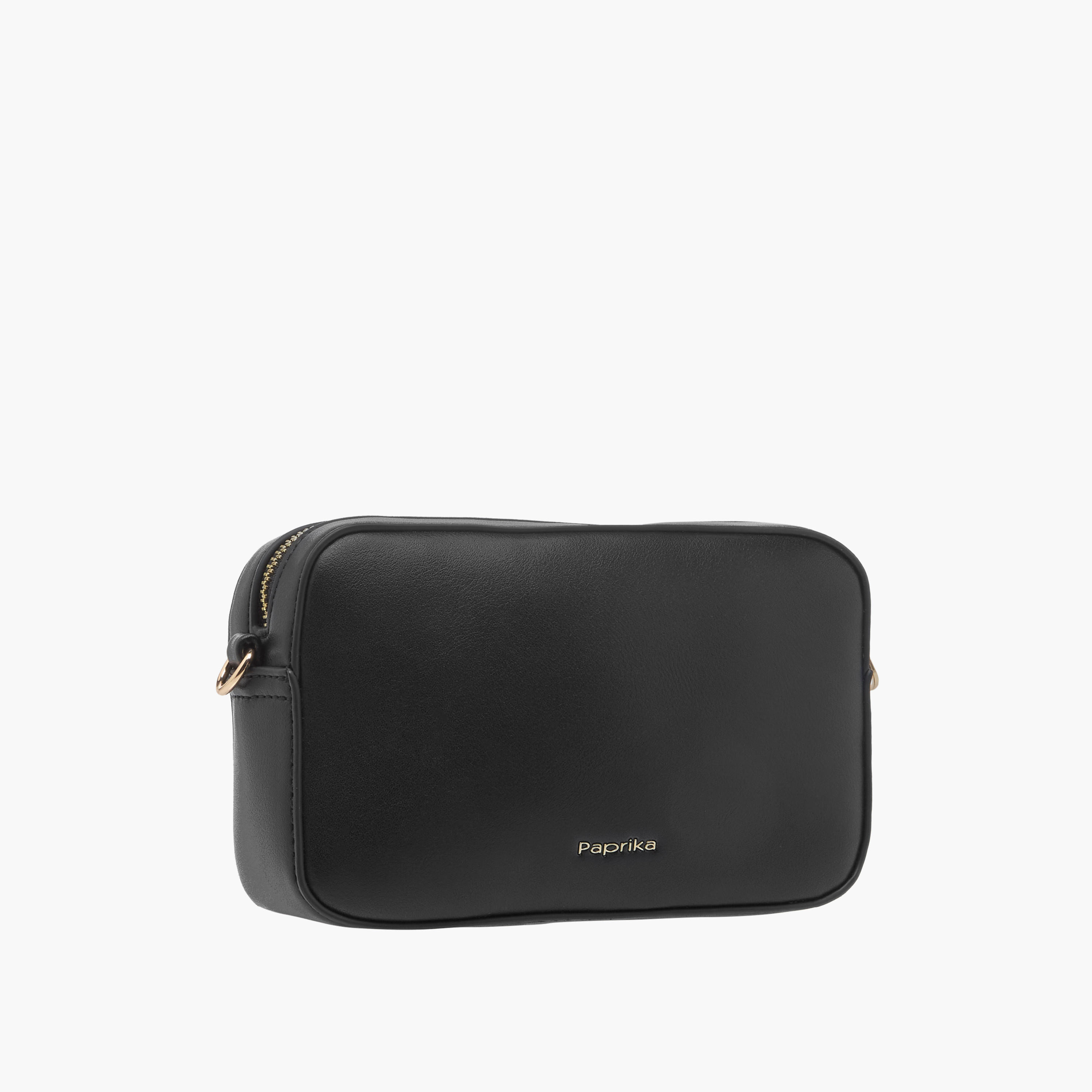 Paprika Monogram Detail Crossbody Bag with Detachable Chain Strap and Zip Closure-women-bagsandwallets-handbags-image-3