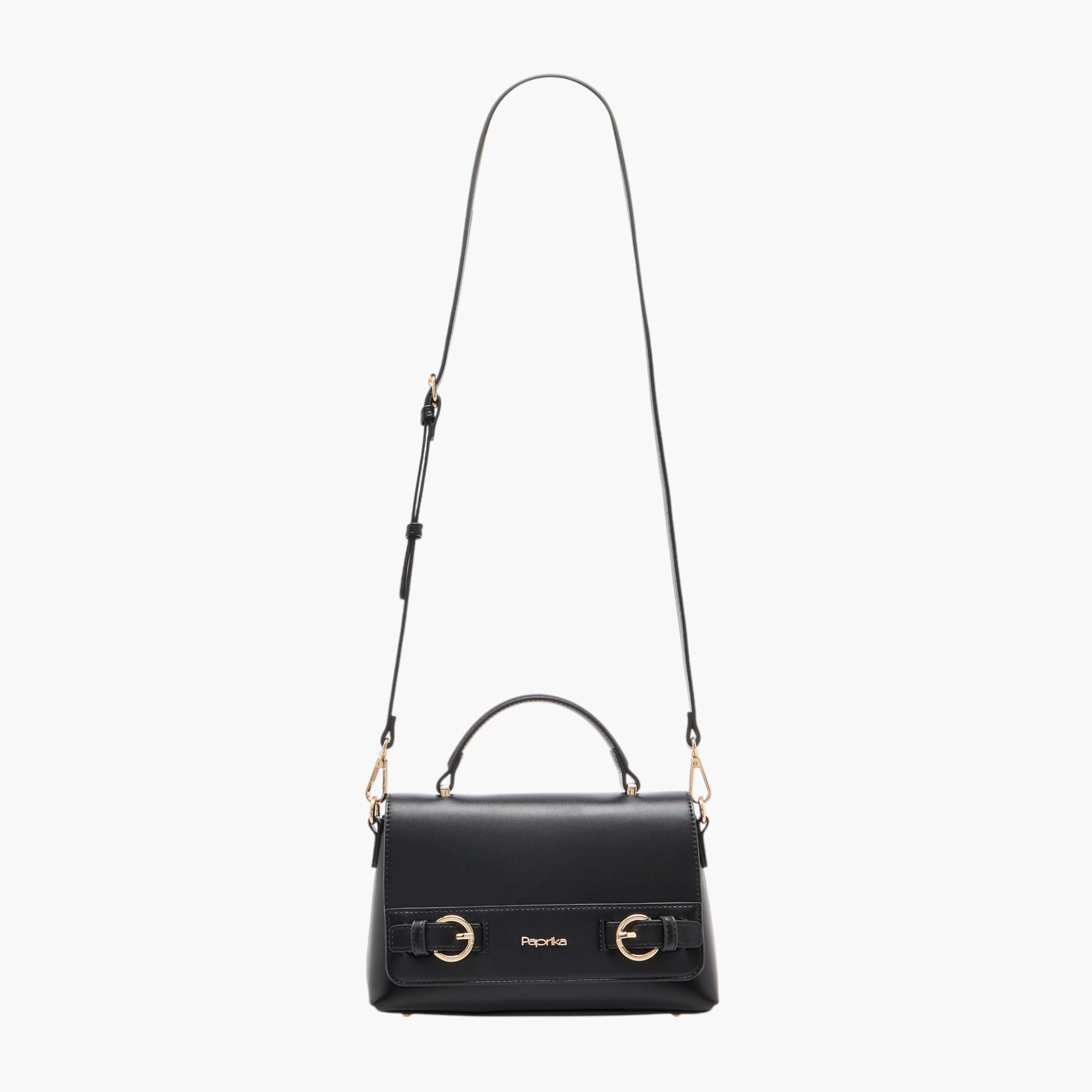 Paprika Solid Crossbody Bag with Detachable Strap and Flap Closure-women-bagsandwallets-handbags-image-2