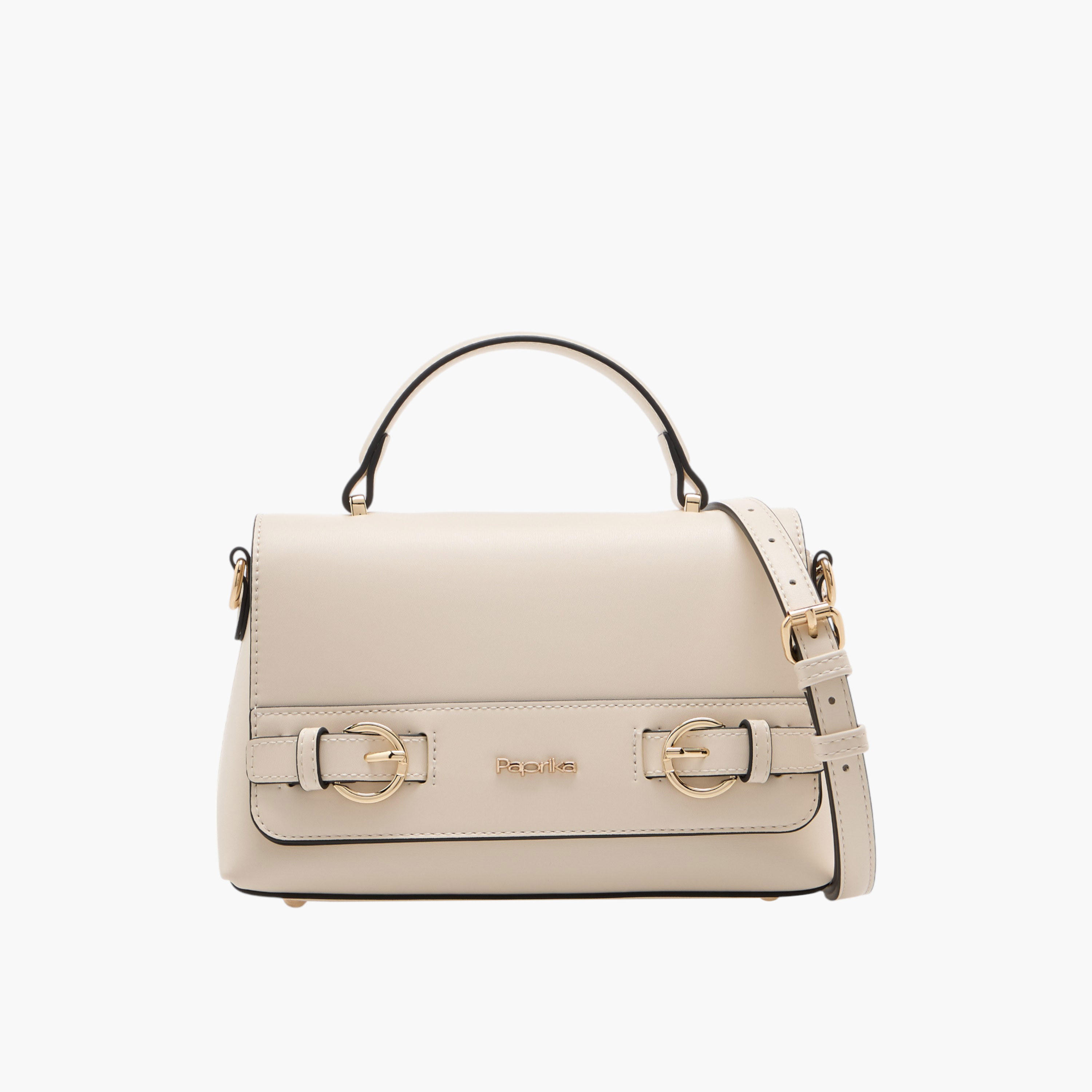 Paprika Solid Crossbody Bag with Detachable Strap and Flap Closure-women-bagsandwallets-handbags-image-1