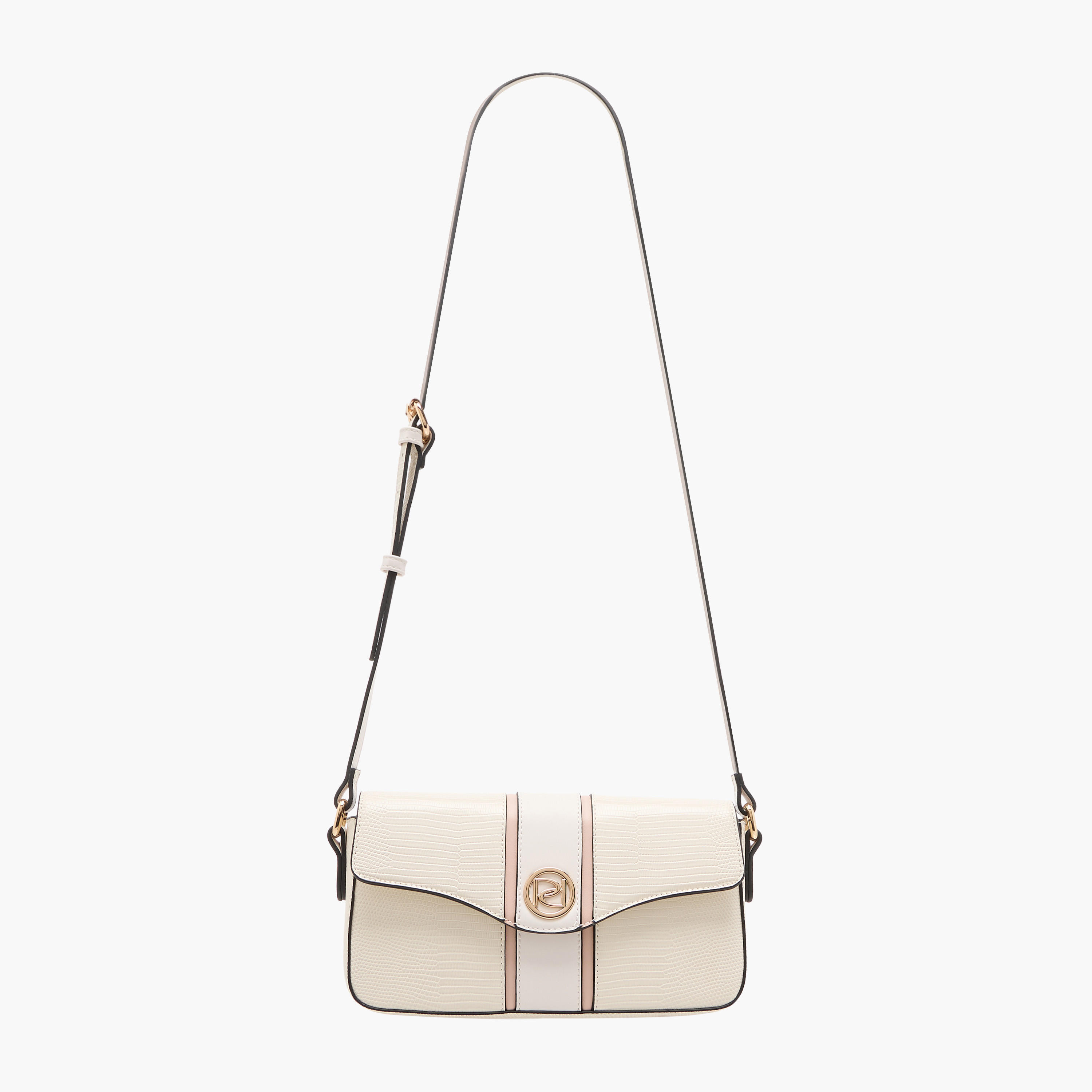 Paprika Textured Crossbody Bag with Adjustable Strap and Flap Closure-women-bagsandwallets-handbags-image-2