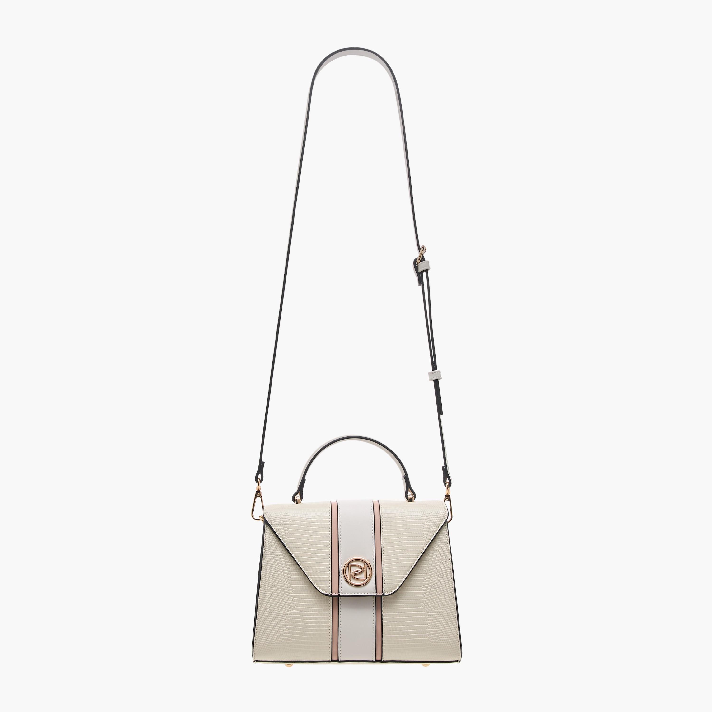 Paprika Textured Satchel Bag with Top Handle and Detachable Strap-women-bagsandwallets-handbags-image-2