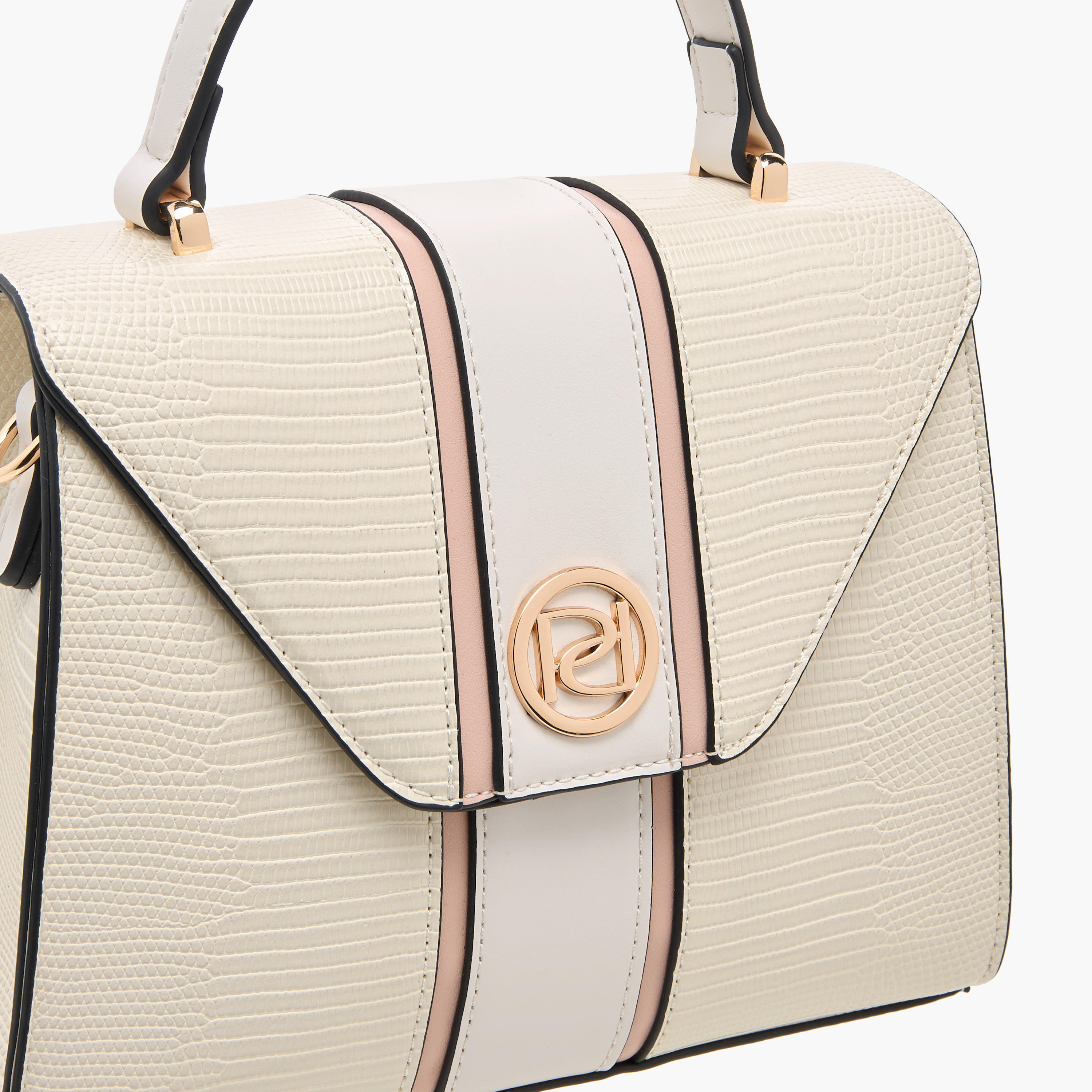 Paprika Textured Satchel Bag with Top Handle and Detachable Strap-women-bagsandwallets-handbags-image-4