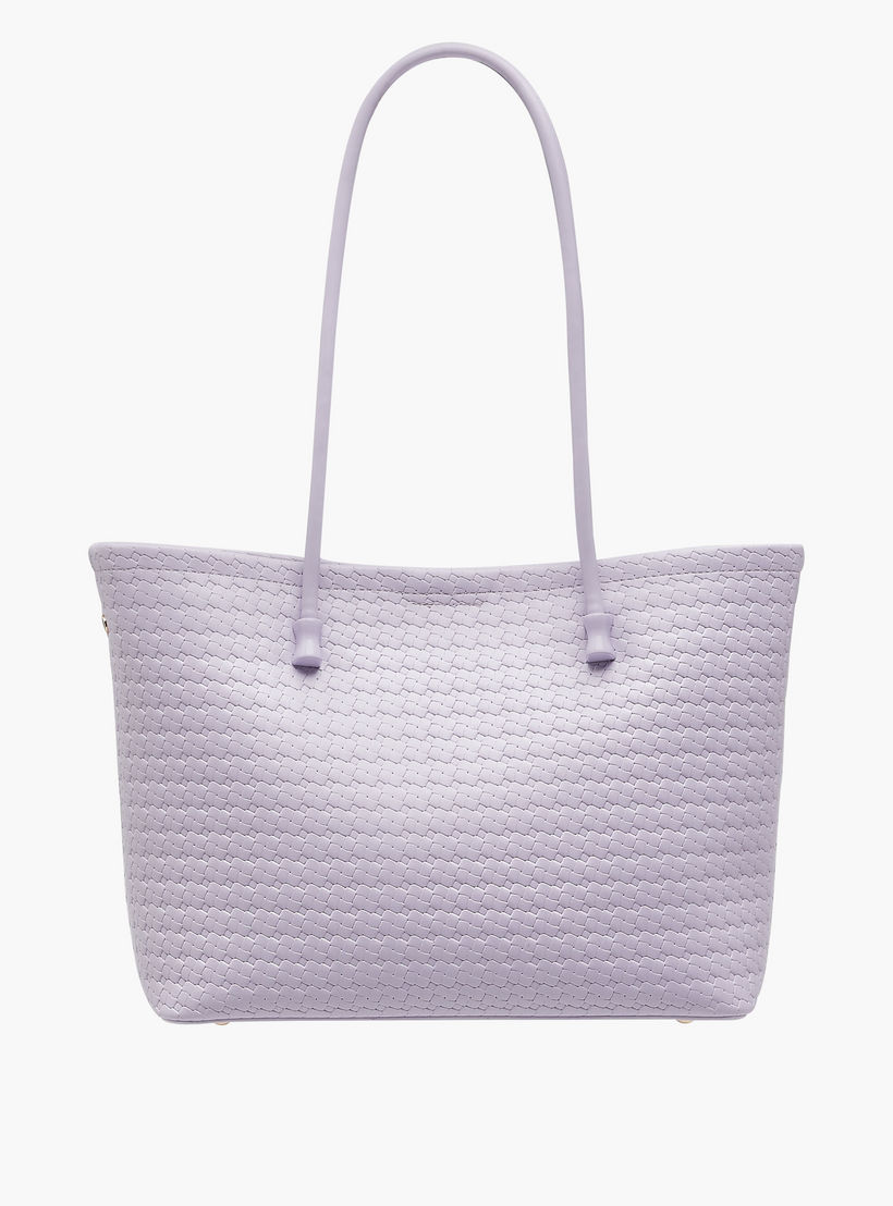 Bagco Textured Tote Bag and Zip Around Wallet Set-women-bagsandwallets-handbags-image-3