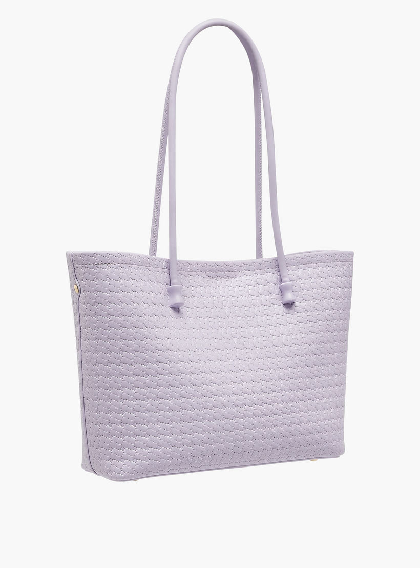 Bagco Textured Tote Bag and Zip Around Wallet Set-women-bagsandwallets-handbags-image-5