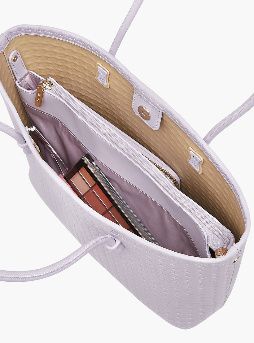 Bagco Textured Tote Bag and Zip Around Wallet Set-women-bagsandwallets-handbags-image-9