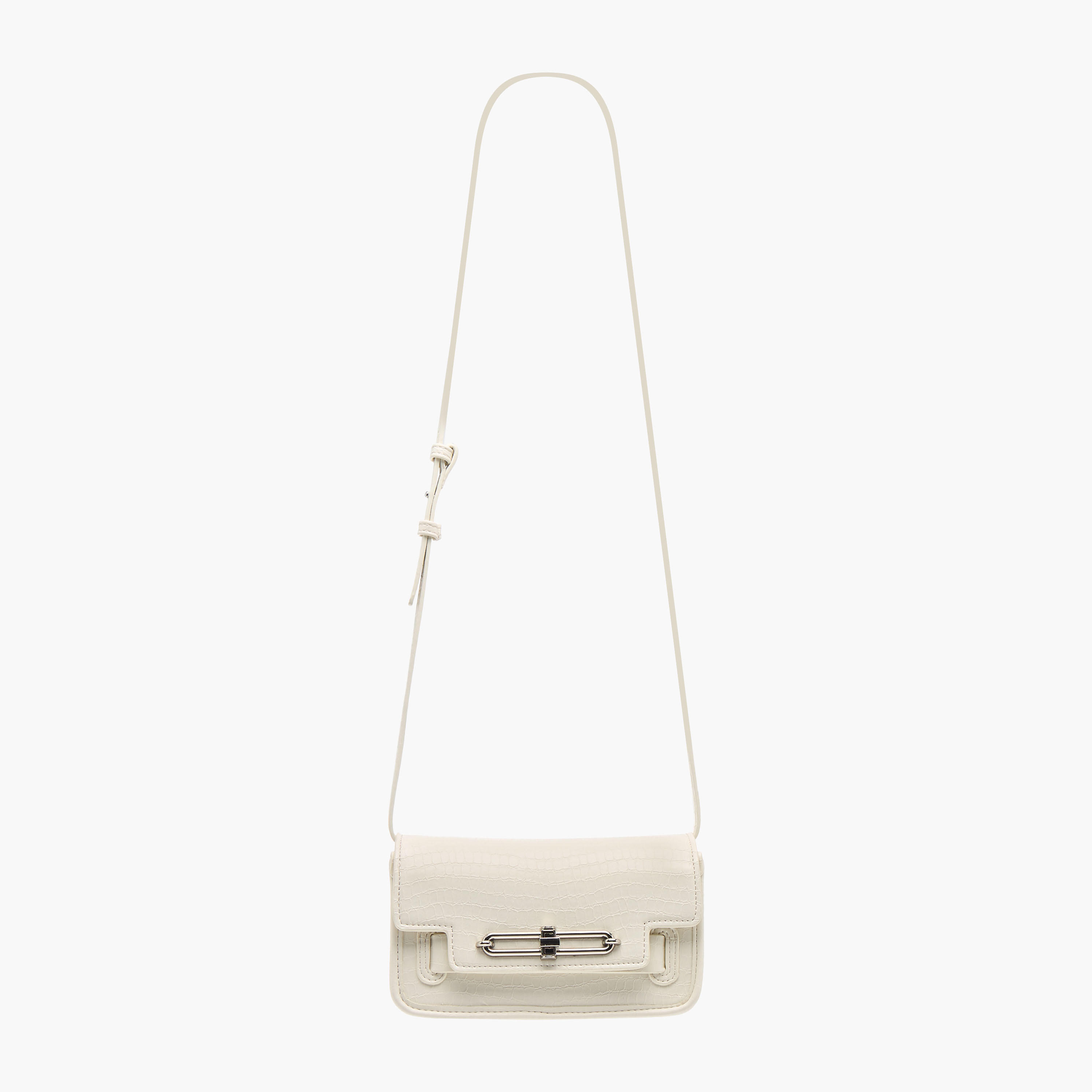Bagco Textured Crossbody Bag with Adjustable Strap and Wallet-women-bagsandwallets-handbags-image-3