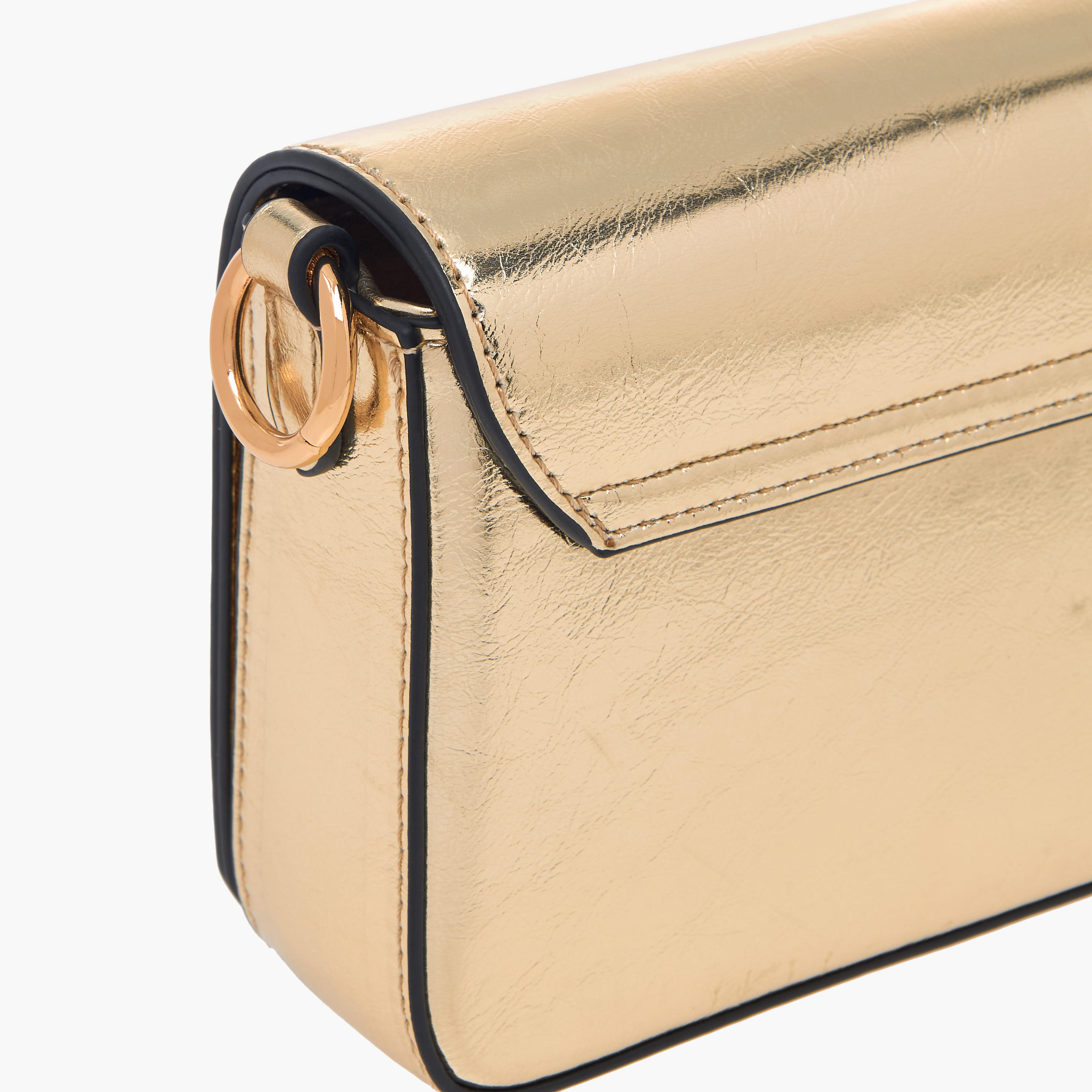 Paprika Logo Detail Crossbody Bag with Chain Strap and Flap Closure-women-bagsandwallets-handbags-image-5